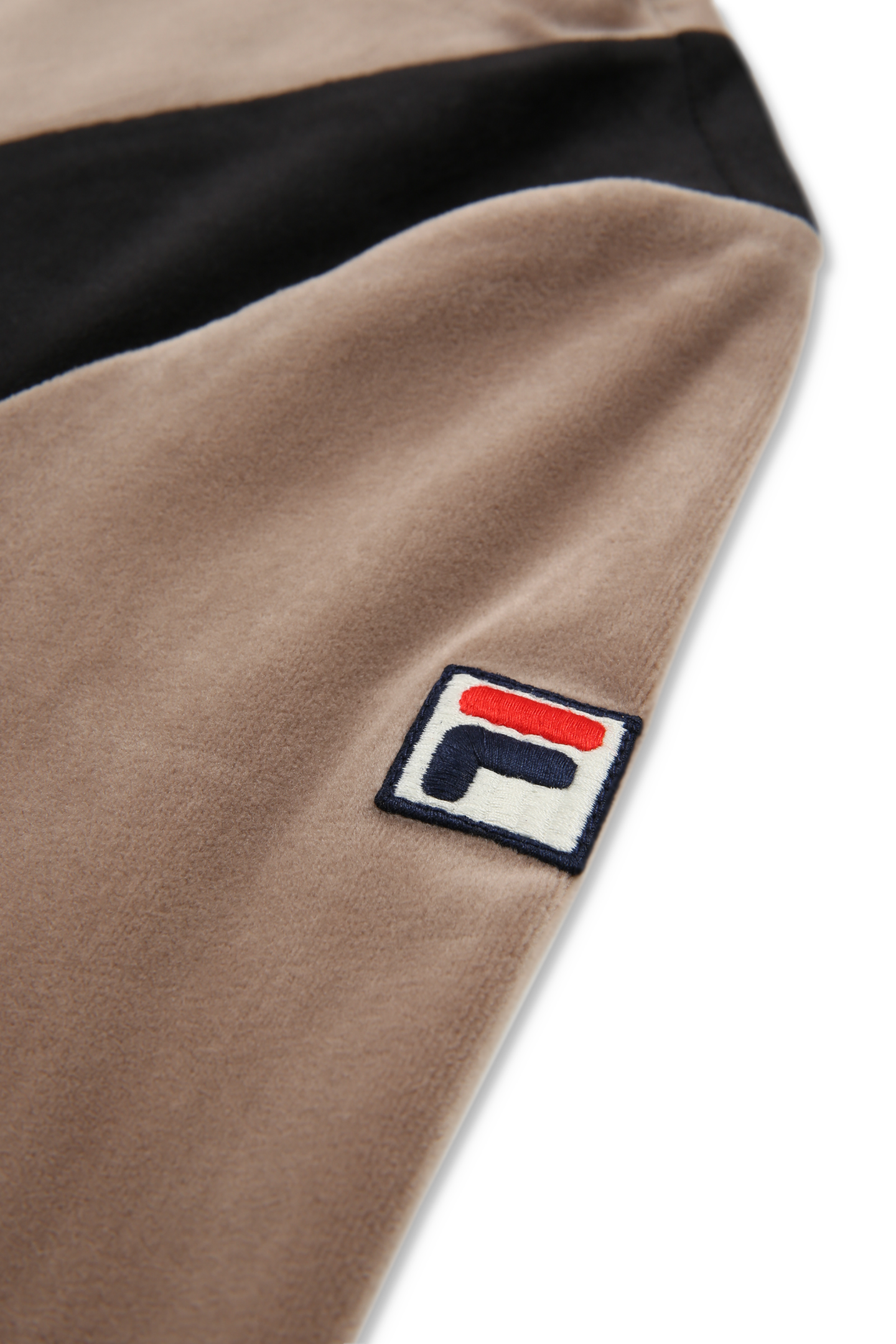 ADRIANO SLIM VELOUR TRACK JACKET TAUPE GRAY-BLACK 7