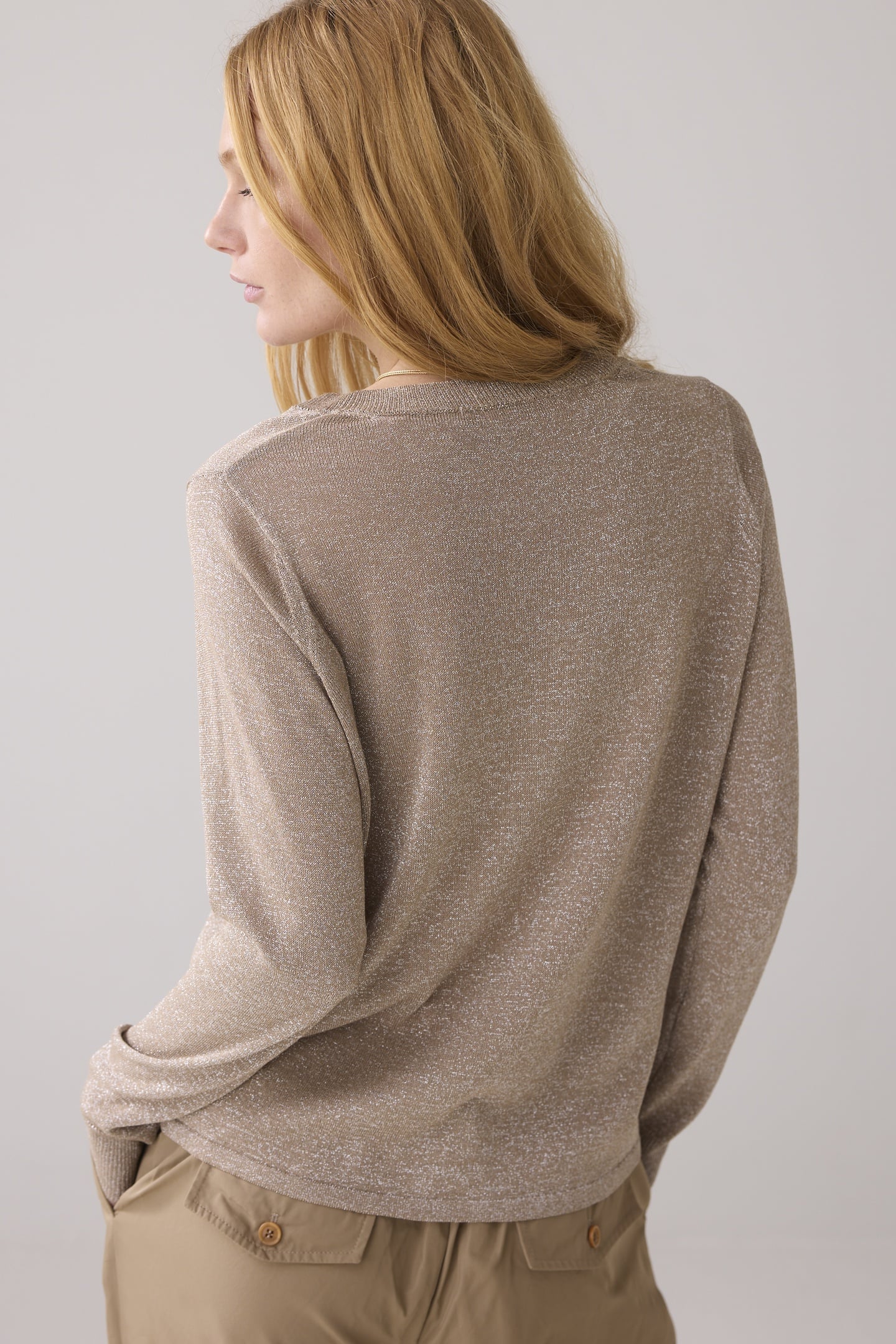 SWEATER LUREX KNIT KHAKI 3