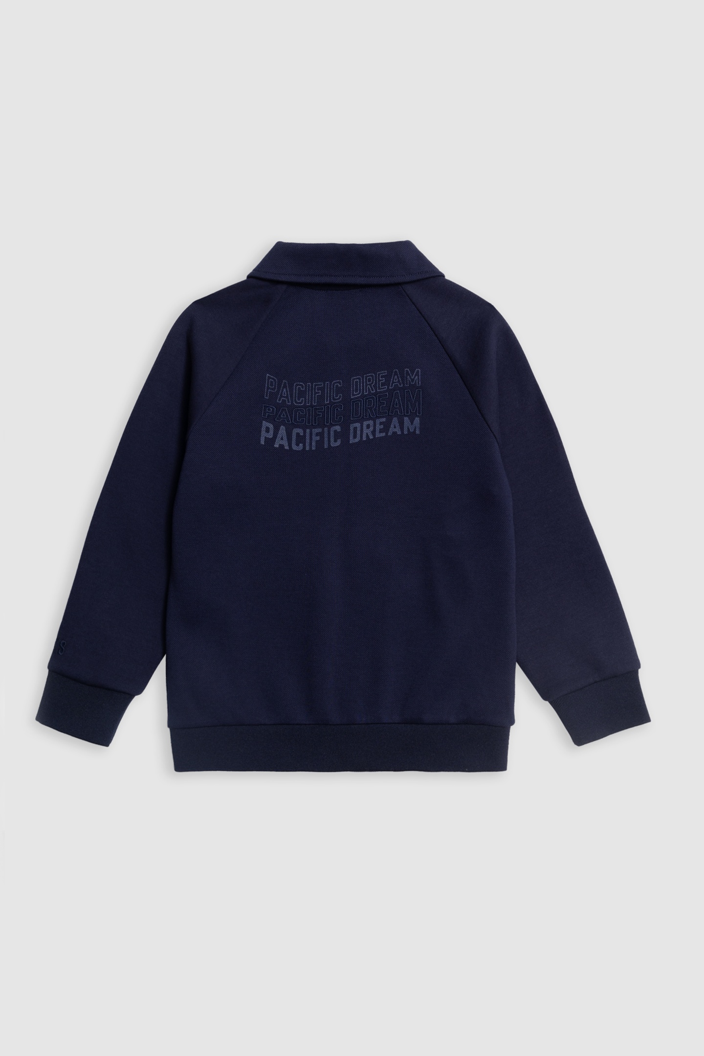 NAVY CARDIGAN WITH BACK ZIP MESSAGE 2