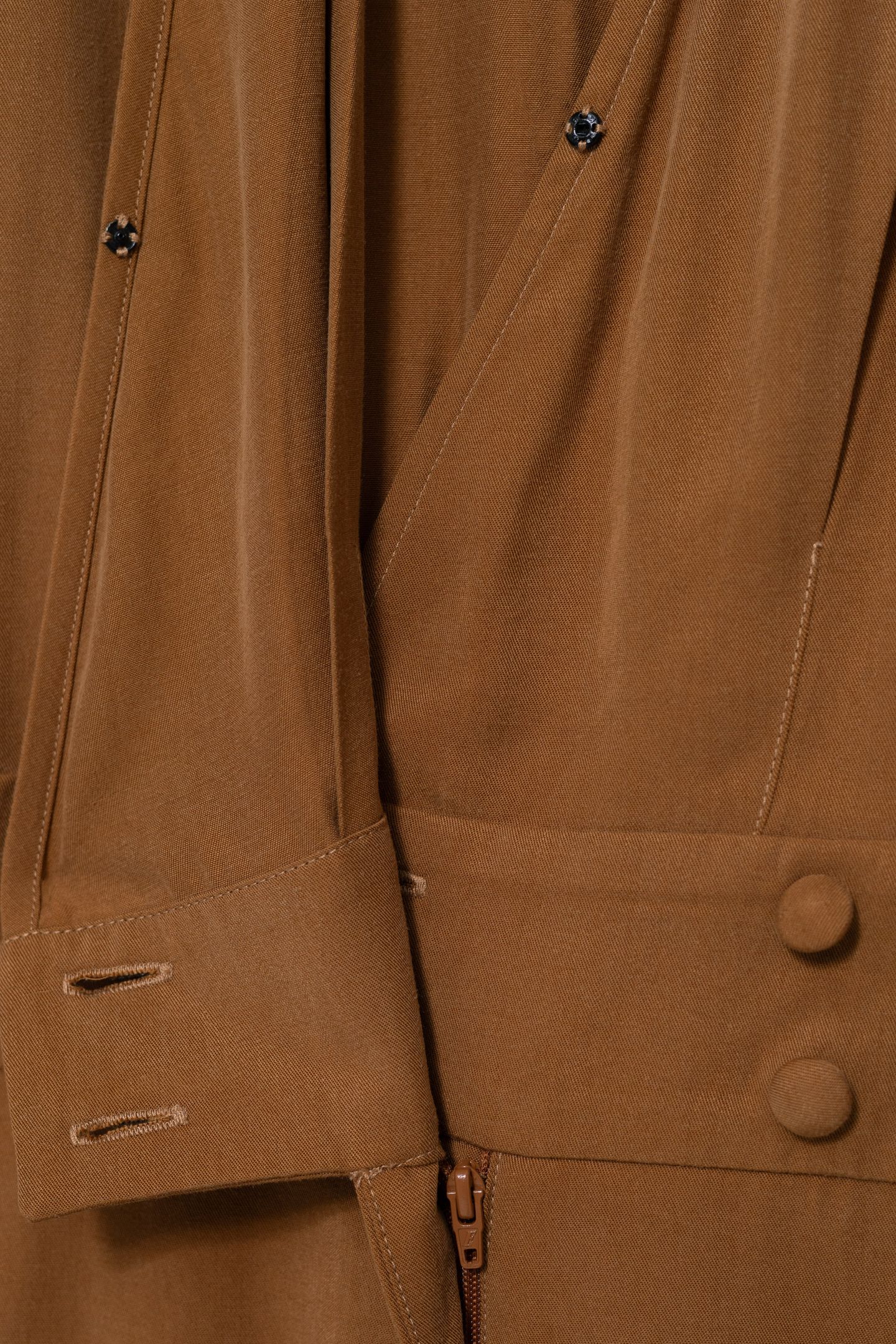 CAMEL TROUSER JUMPSUIT WITH WRAP-AROUND COLLAR CAMEL 7