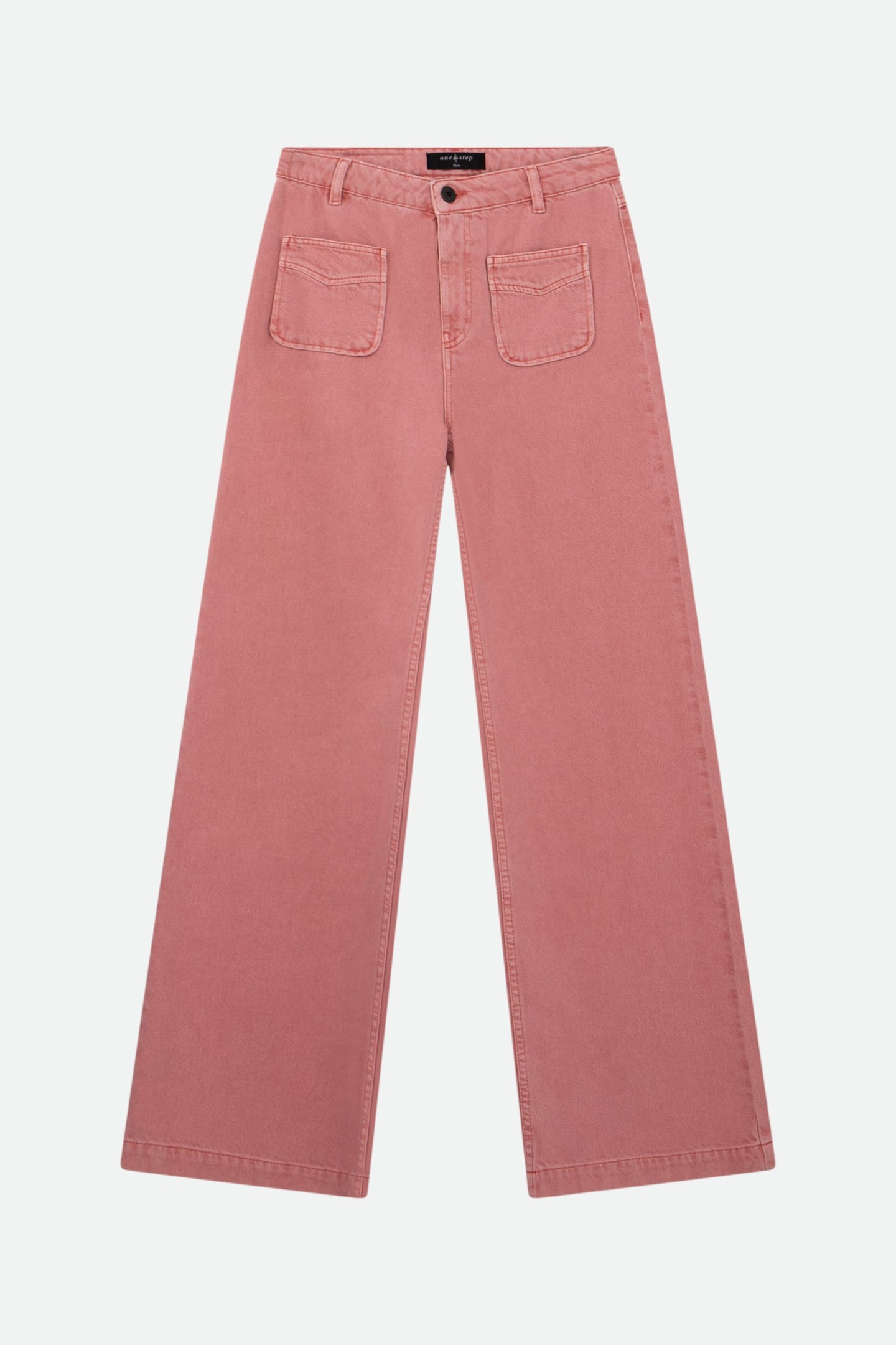 LE HAILEY - OVERDYED PINK FLARED JEANS 3