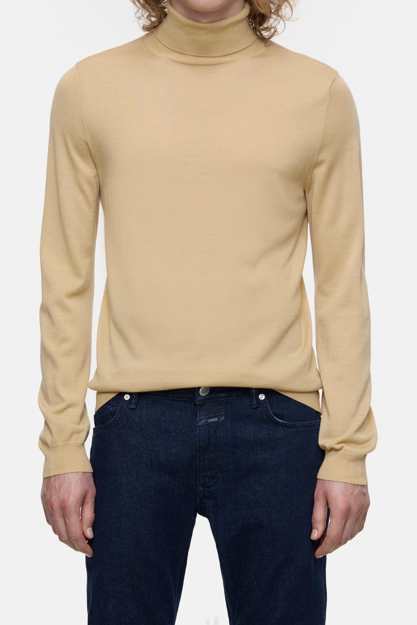 TURTLE-NECK JUMPER KNITS PEANUTBUTTER 1