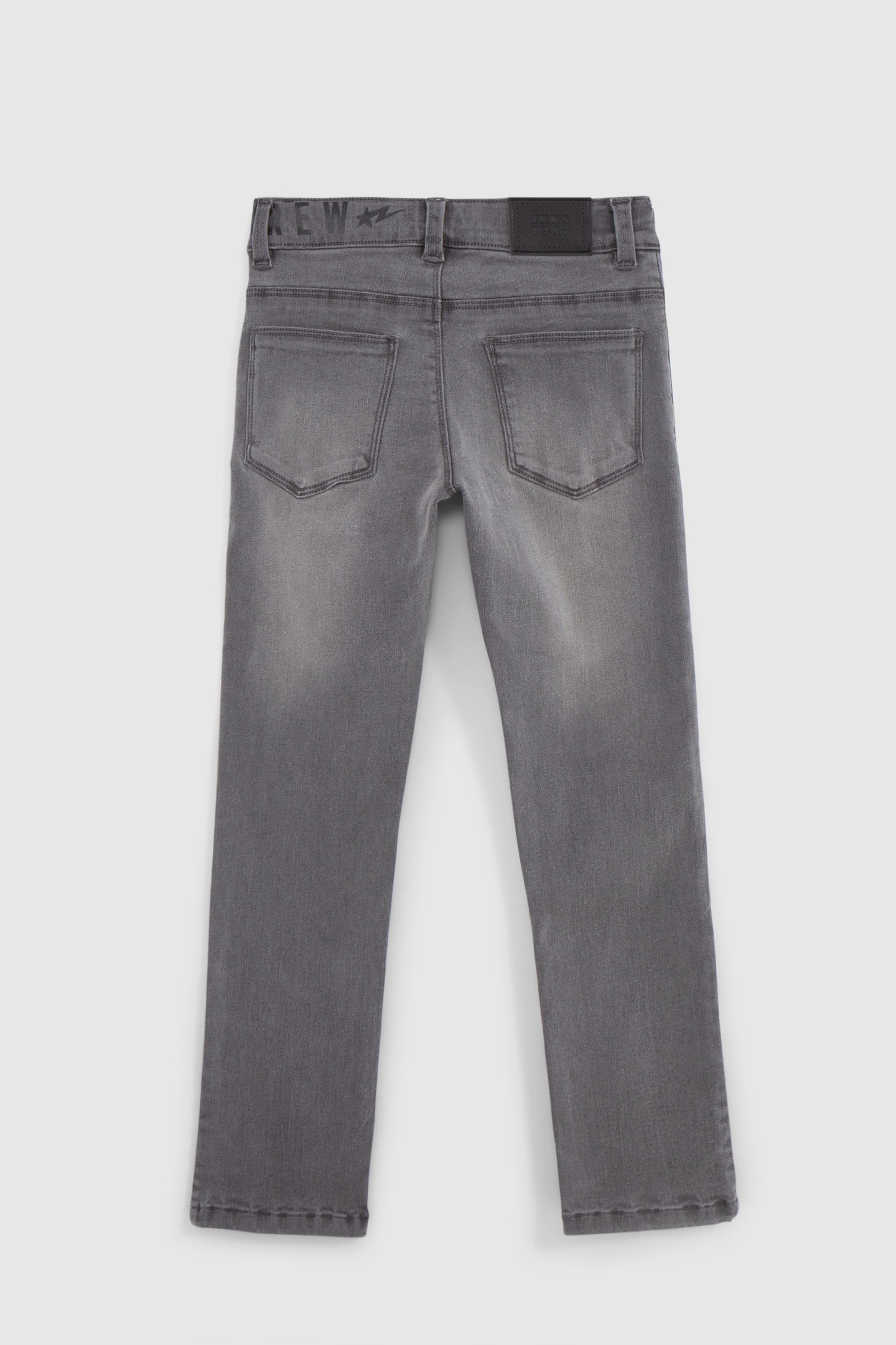 GREY SLIM JEANS WITH WIDE STRIPED WAISTBAND FOR BOYS 2