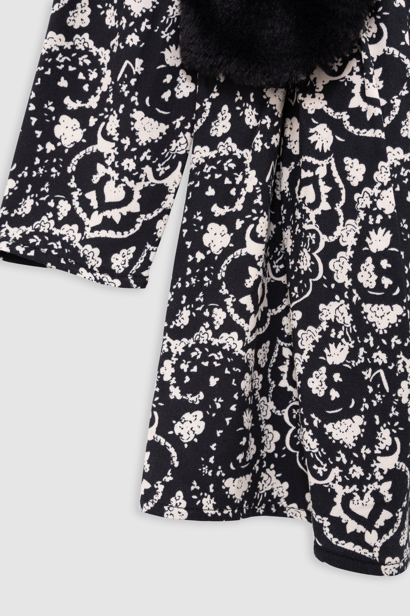 GIRL'S 2-IN-1 BLACK ROCK FLORAL DRESS AND SOFT GILET 6