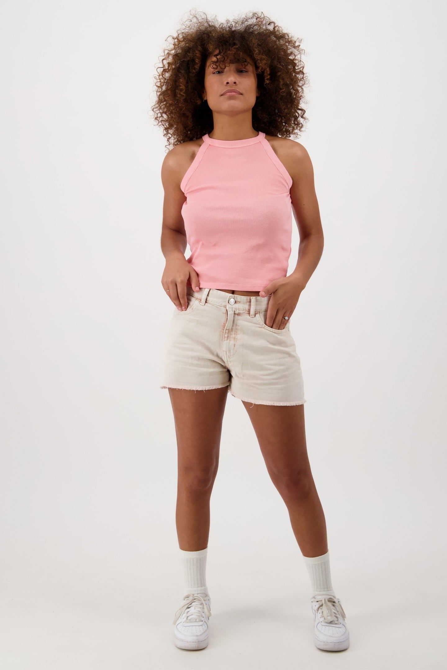 SEA COLOR SHORT JEANS DUSTY SAND 1