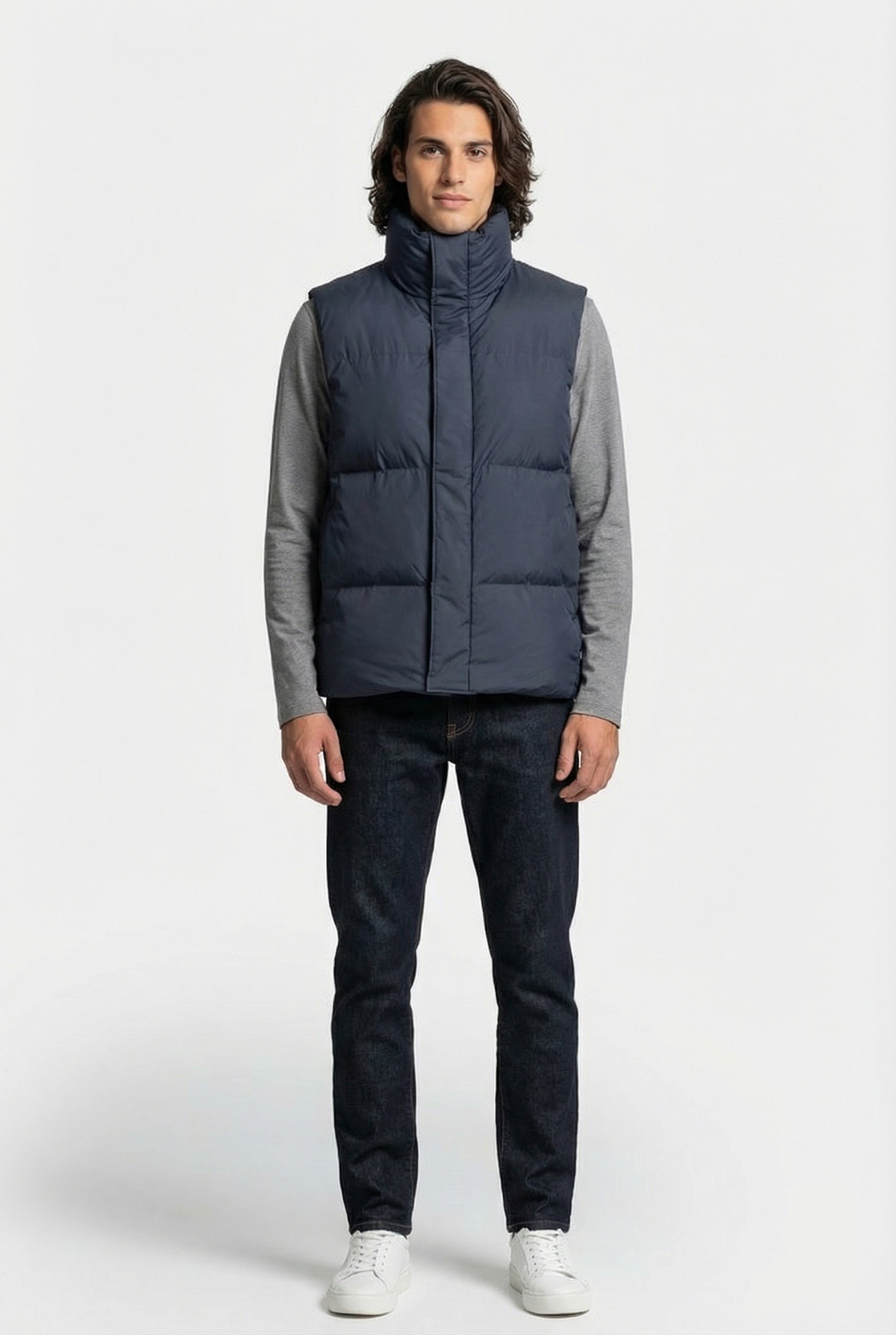 BOXY PUFFER VEST NAVY UNISEX 4