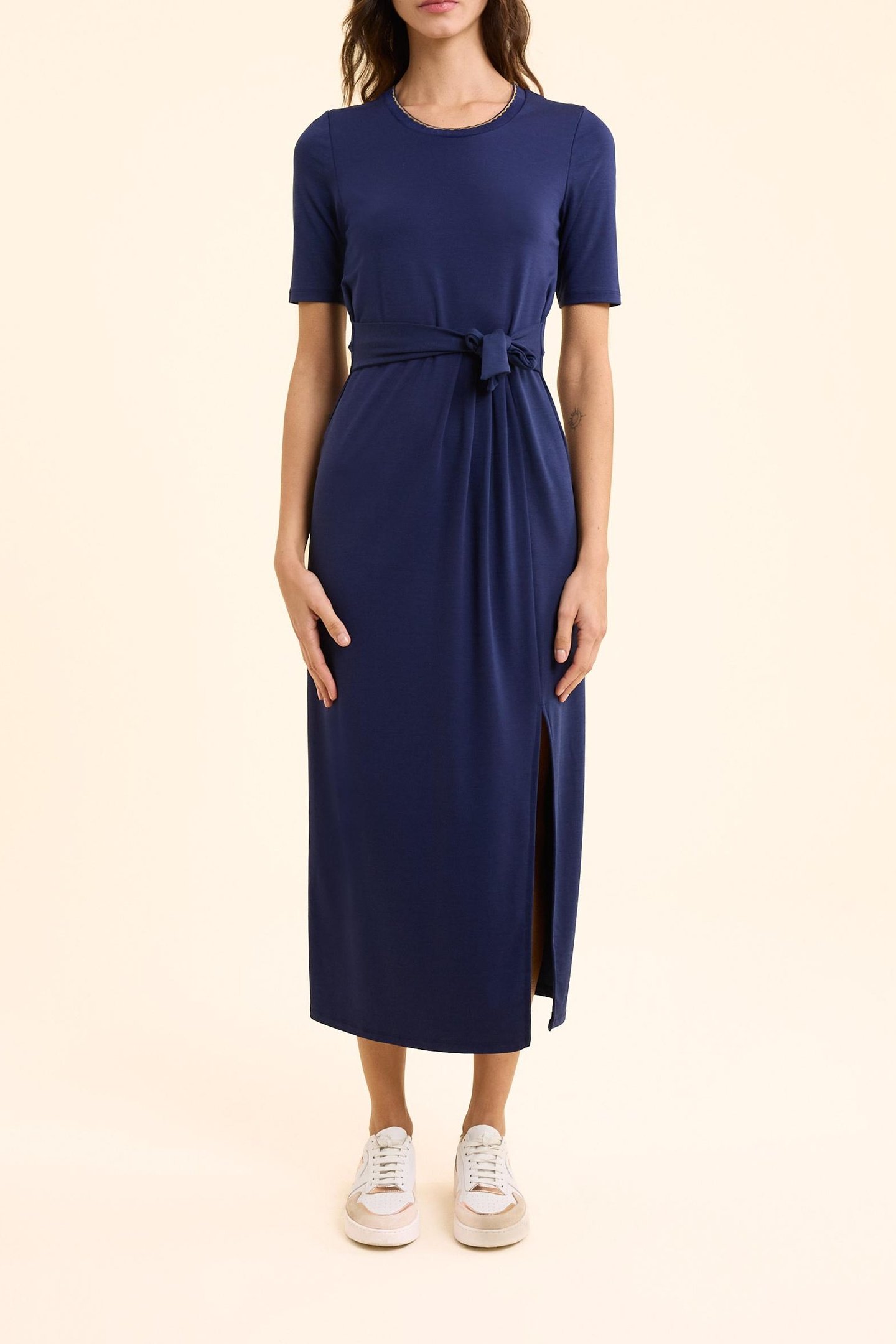 BLUE LONG DRESS TO TIE FRONT OR BACK INDIGO 3