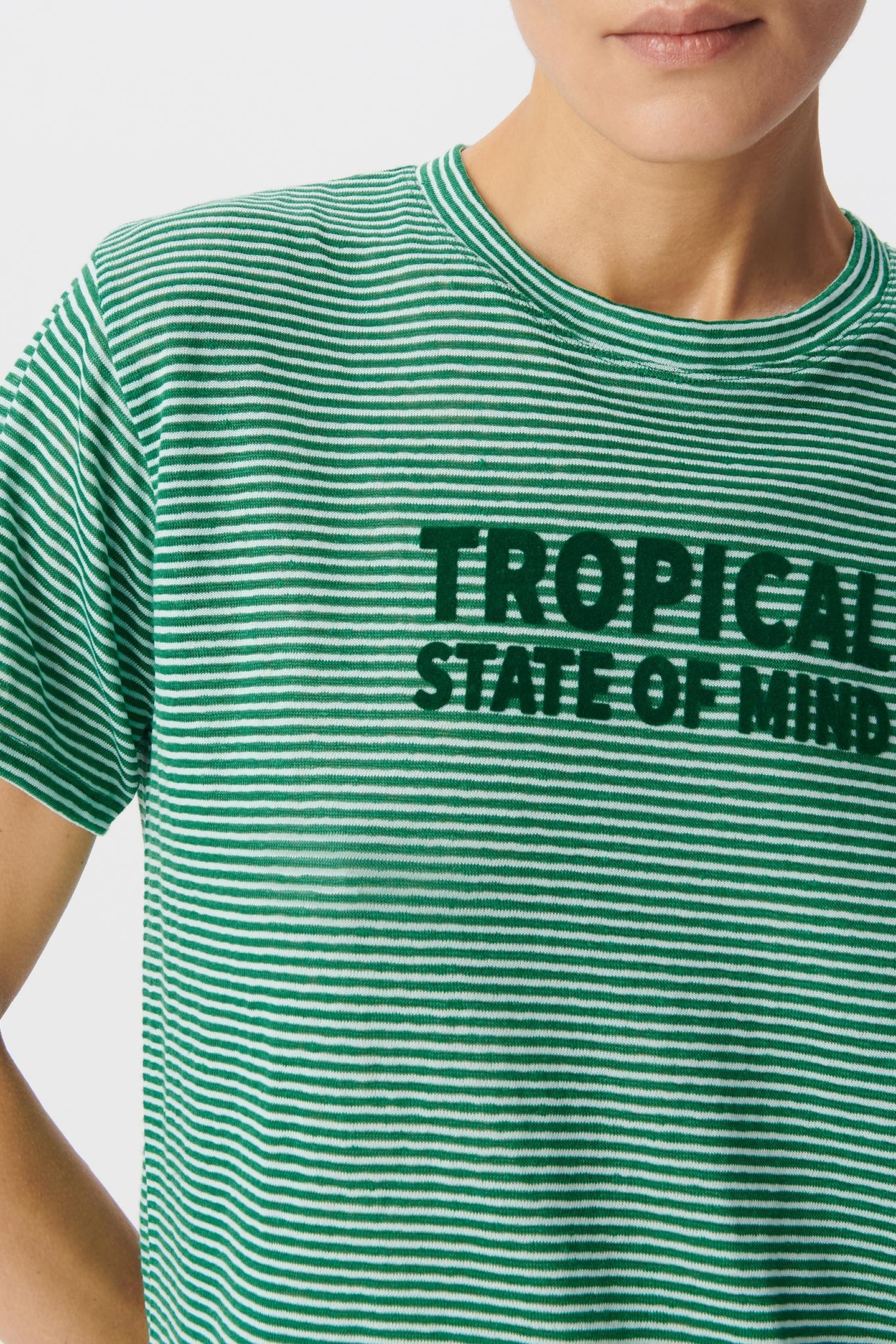 TEE-SHIRT SAILOR GREEN MESSAGE VELOUR 6