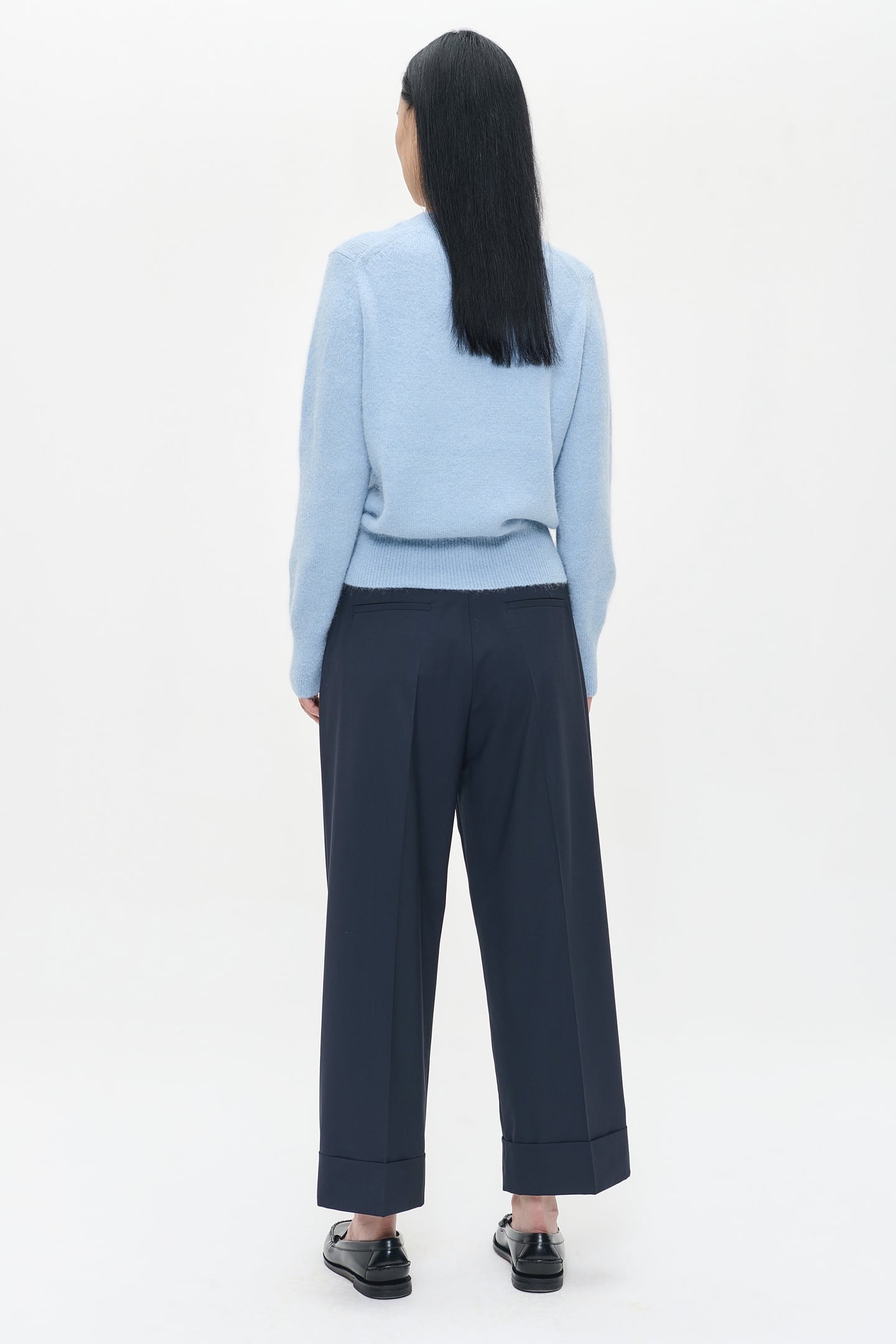 ALPACA ROUND NECK PULLOVER BLUE HAZE 3