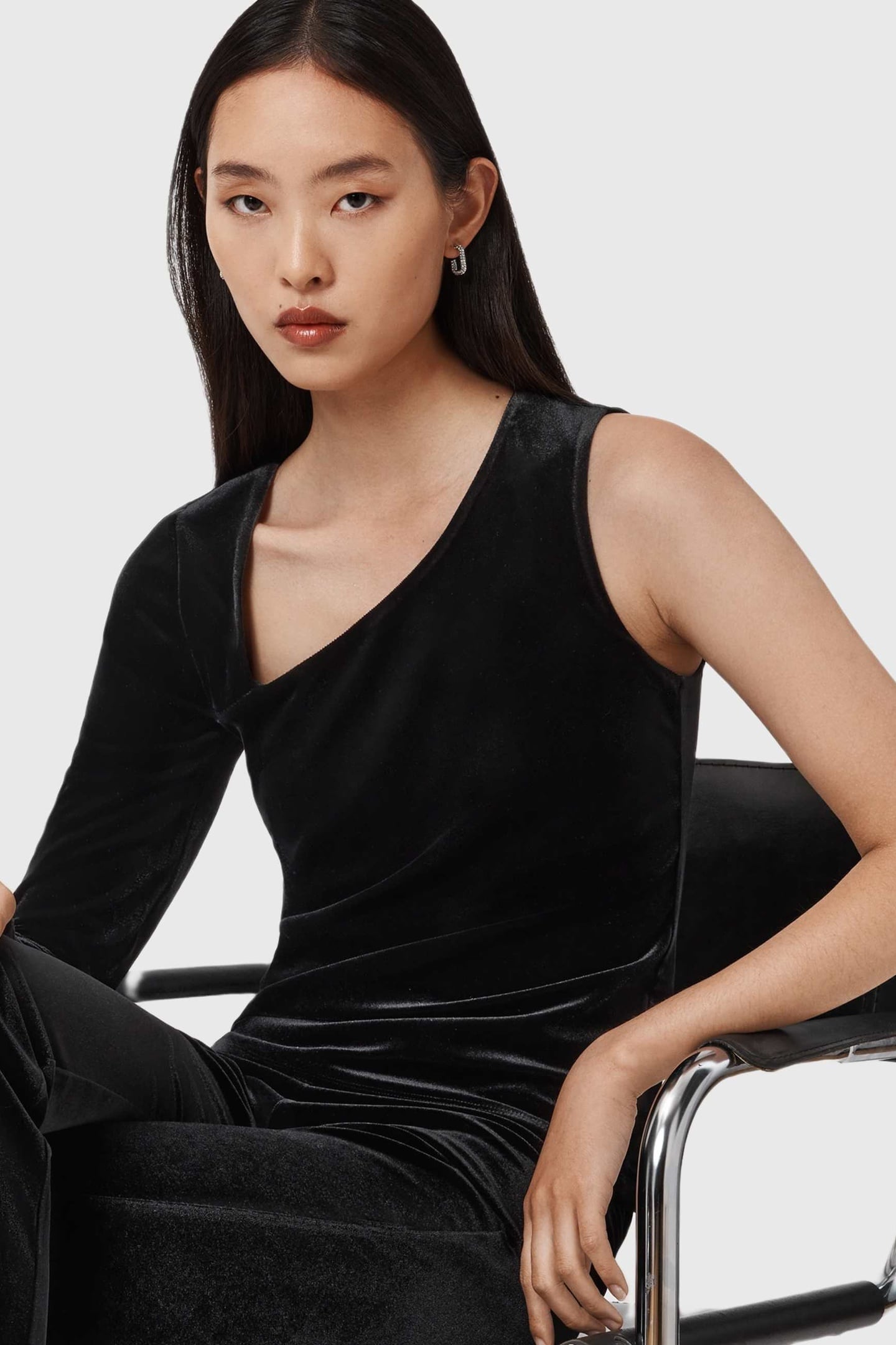 ZANNI FLARE TROUSER VELVET BLACK 7