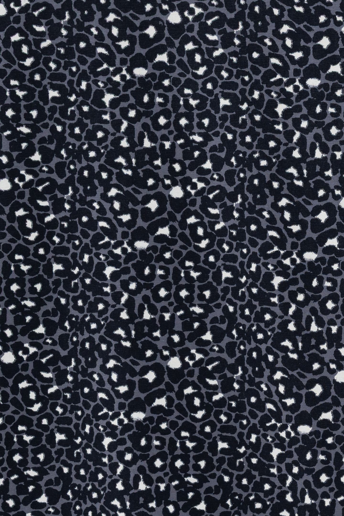 GREY CREW NECK T-SHIRT WITH LEOPARD PRINT 6