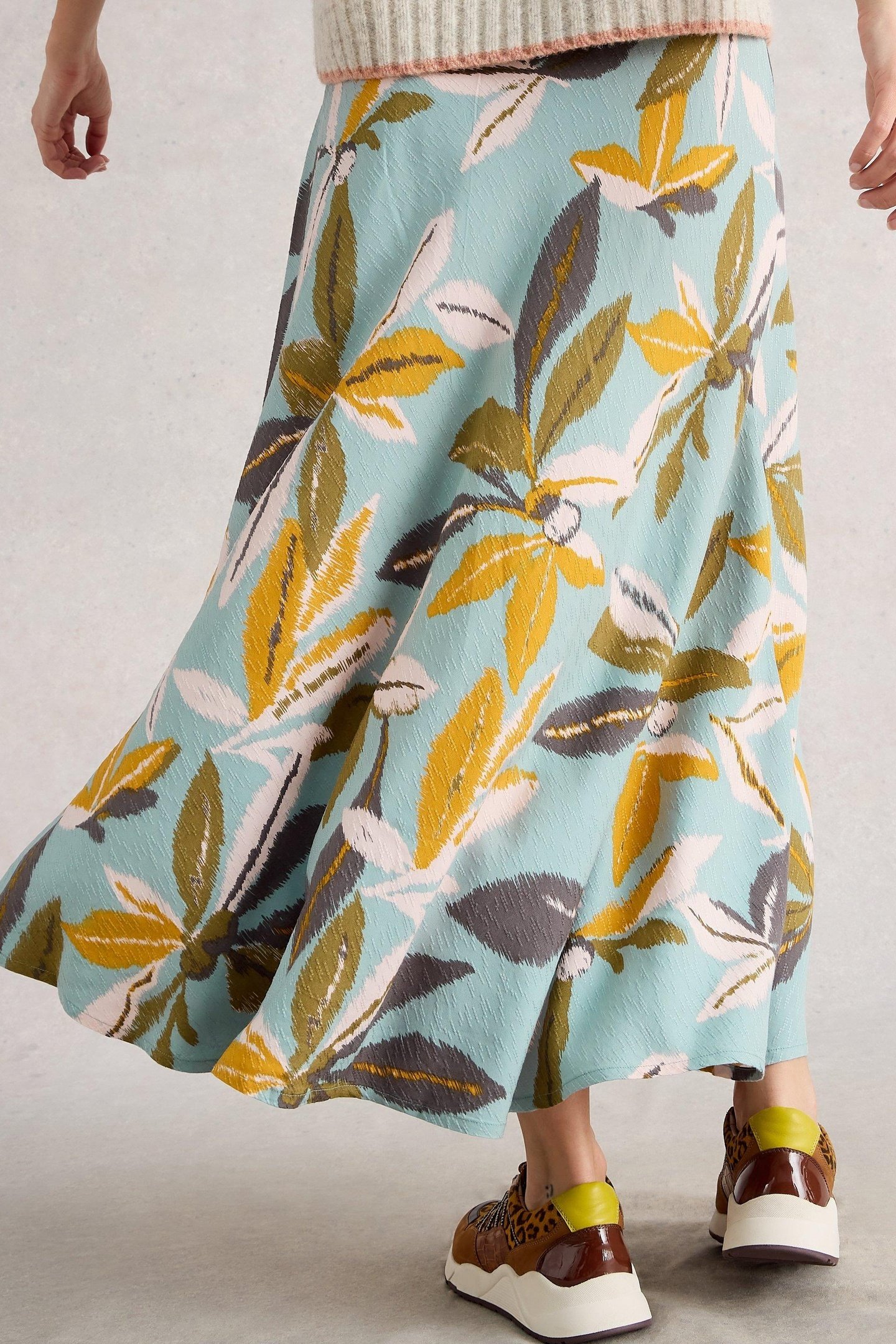 HOPE BIAS CUT MAXI SKIRT BLUE MULTI 2