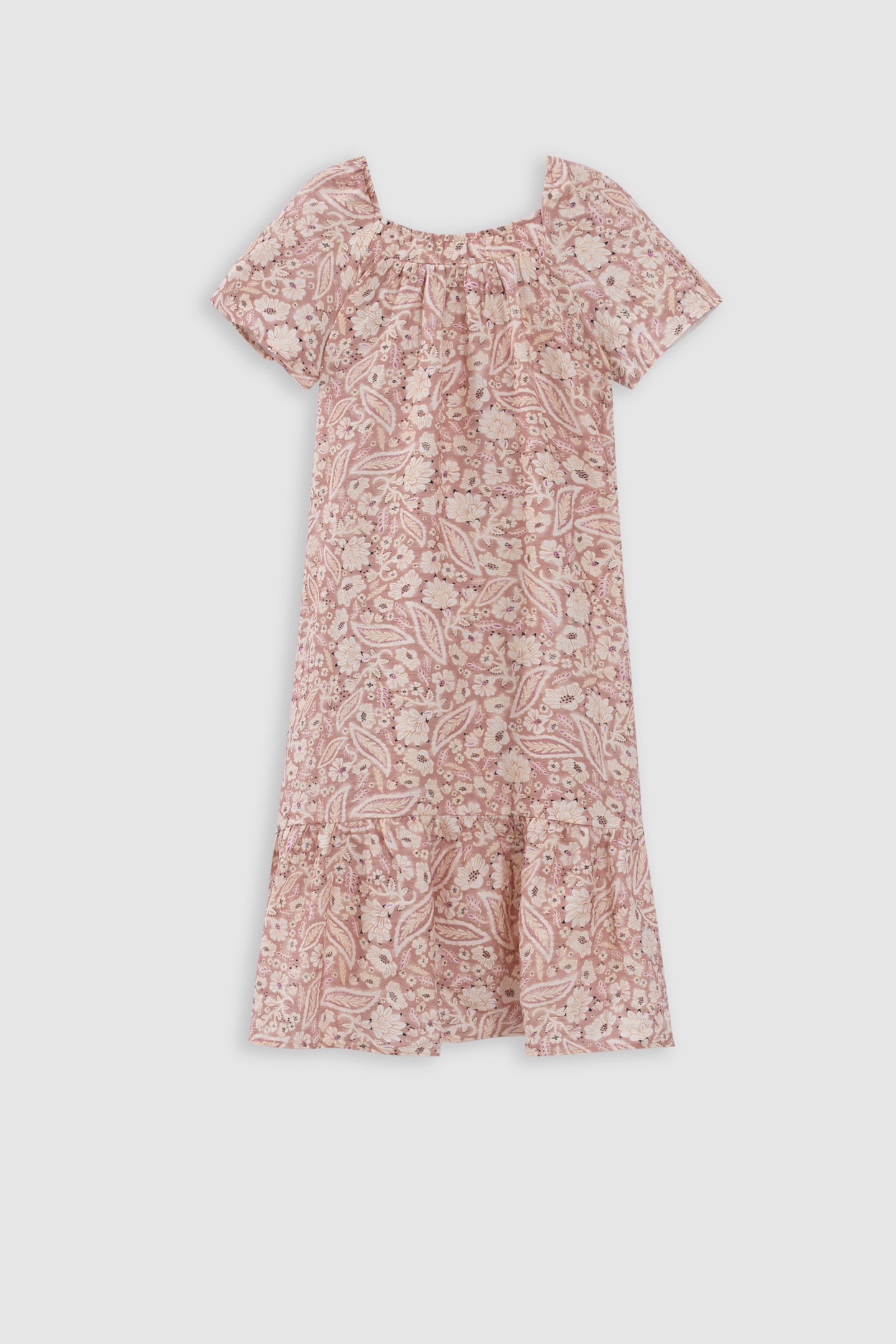 PINK FLORAL PAISLEY LONG DRESS 2