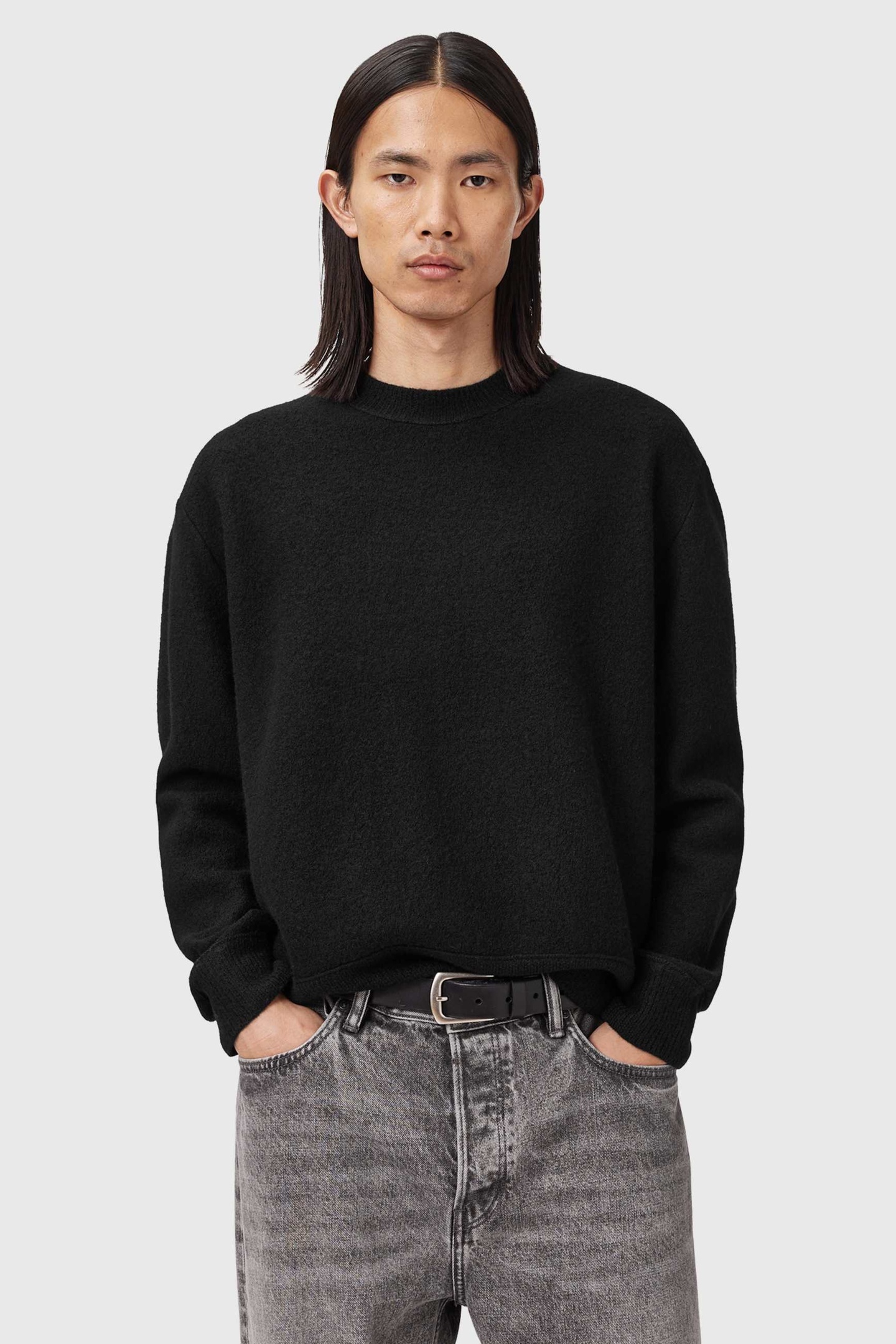 AllSaints Marko Crew Black Maat: S | Sweaters Outlet | Heren | Zwart