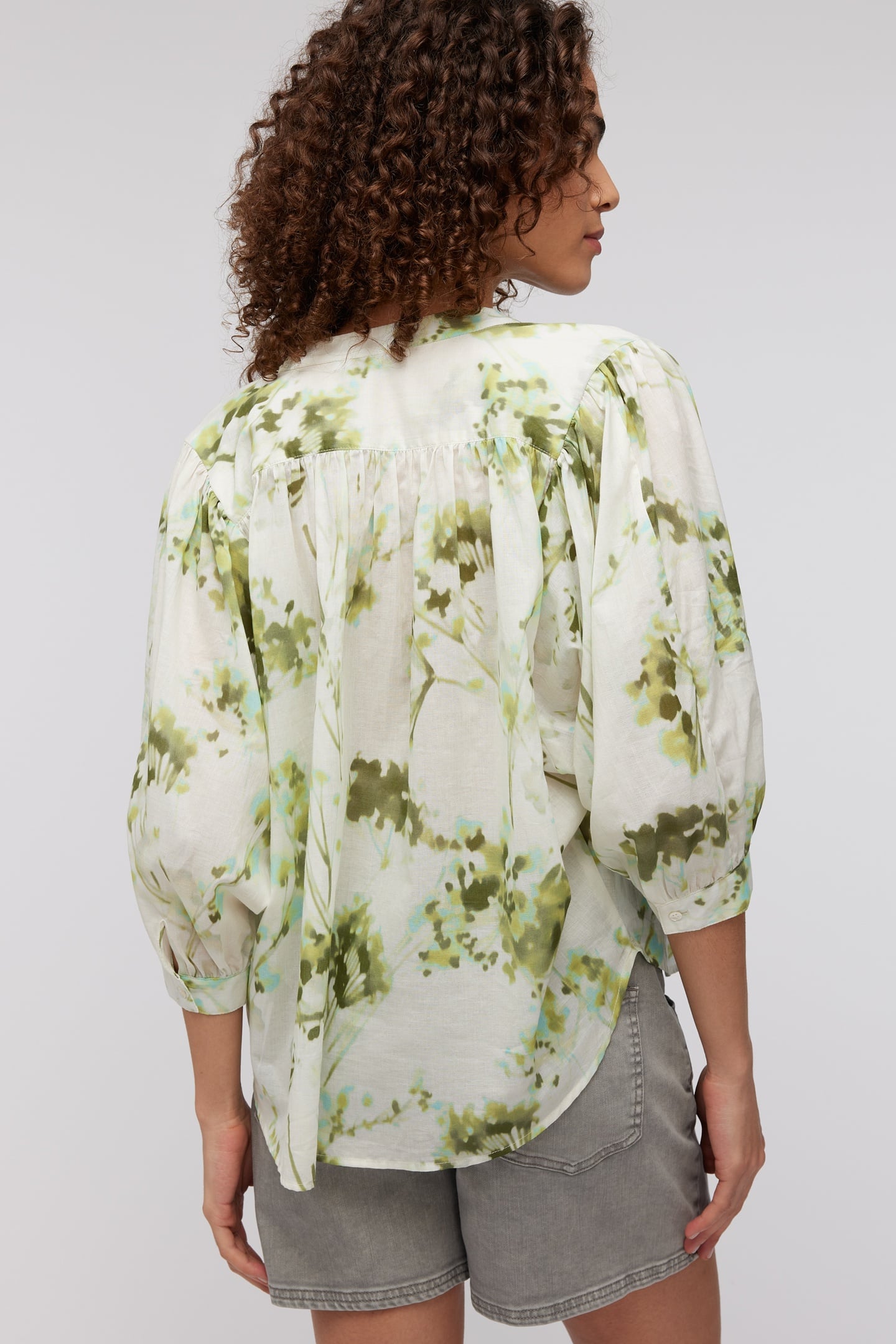 KITTY BLOUSE GREEN FLOWER 3