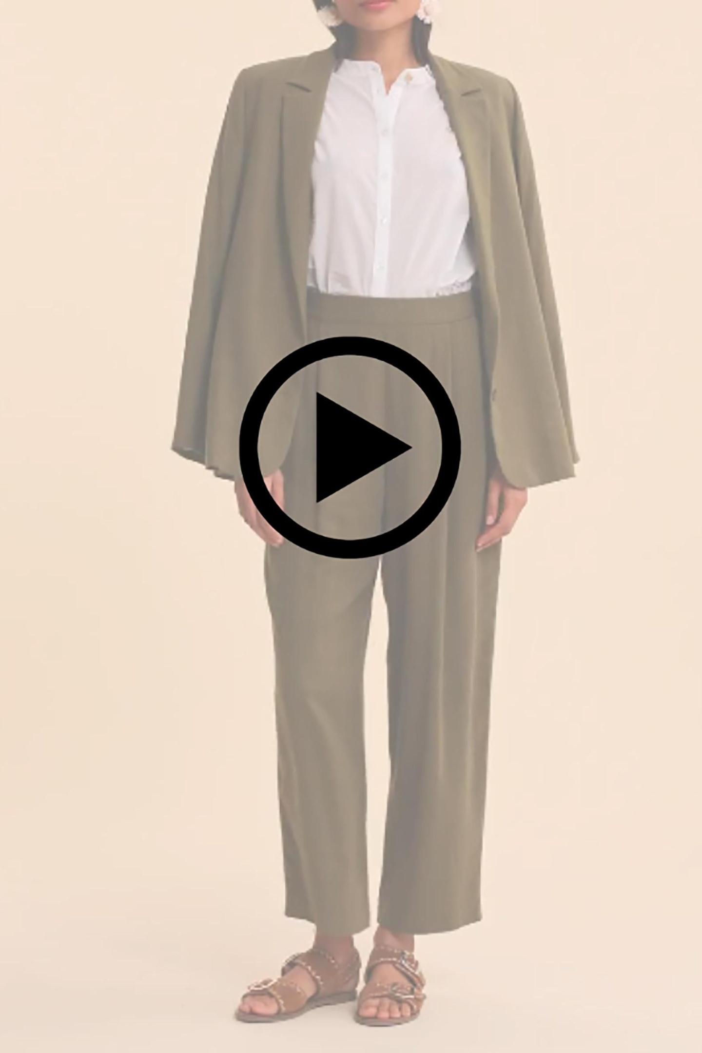 KHAKI LINEN BLEND SUIT JACKET KHAKI 3