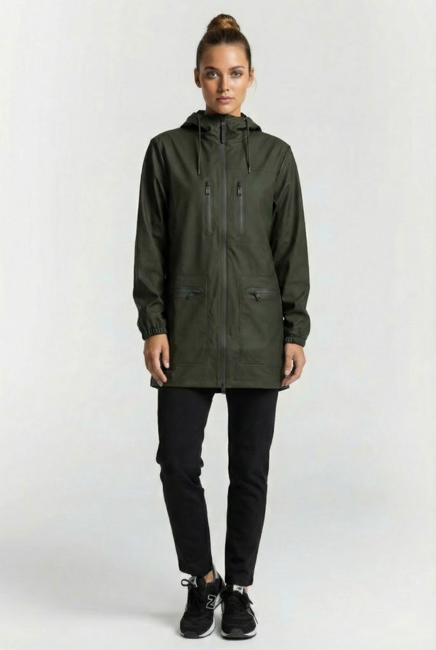 UNISEX CARGO LONG JACKET W3 GREEN 2