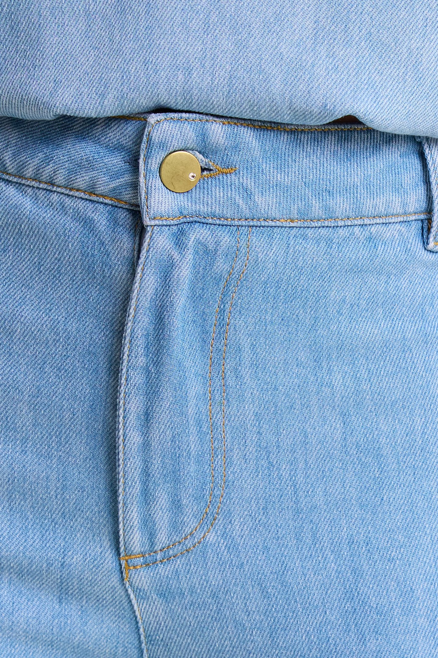 FADED BLUE WIDE-LEG JEANS BLEACH 7