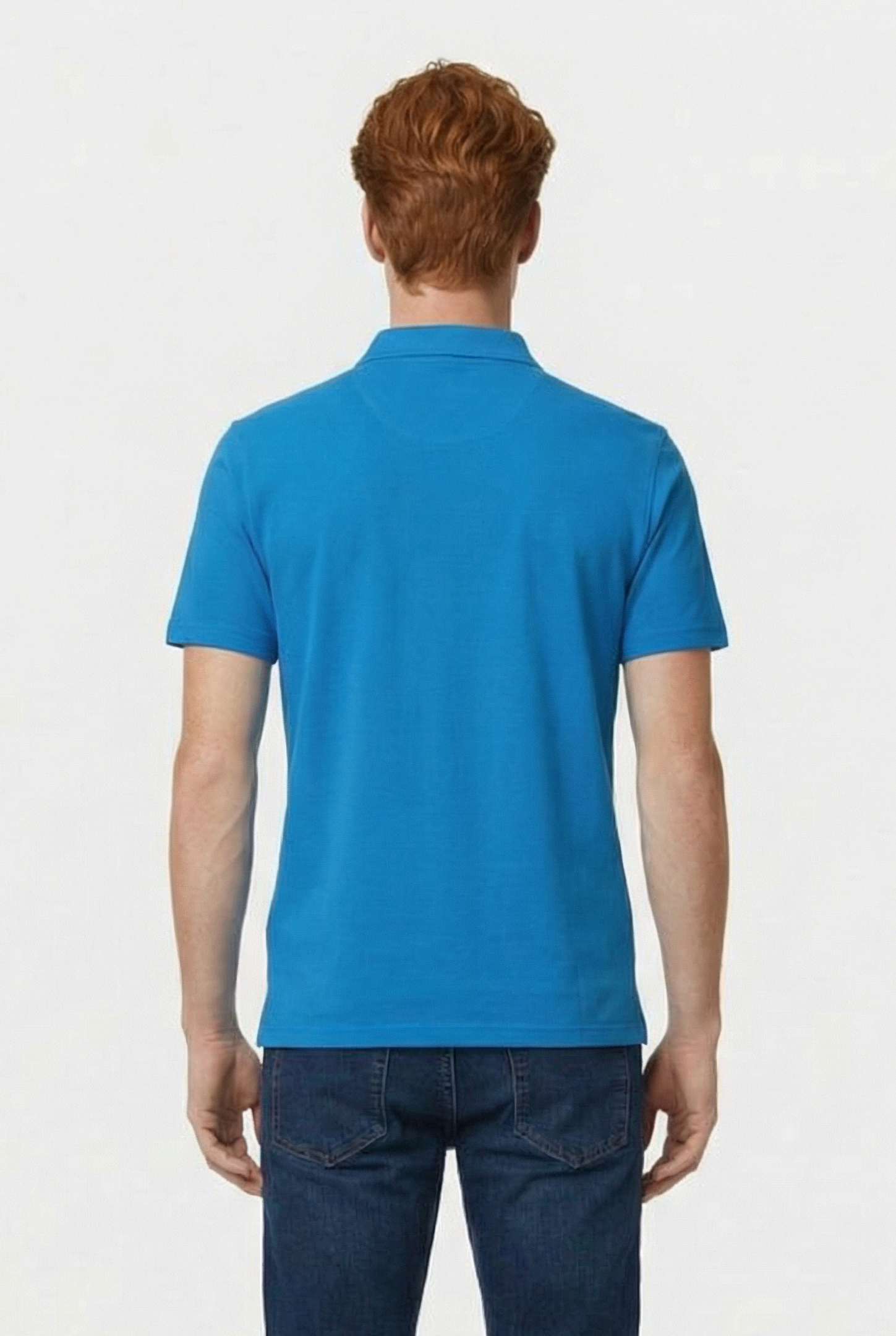 MEN'S POLOSHIRT POCKET SOLID BLUE LAKE 2