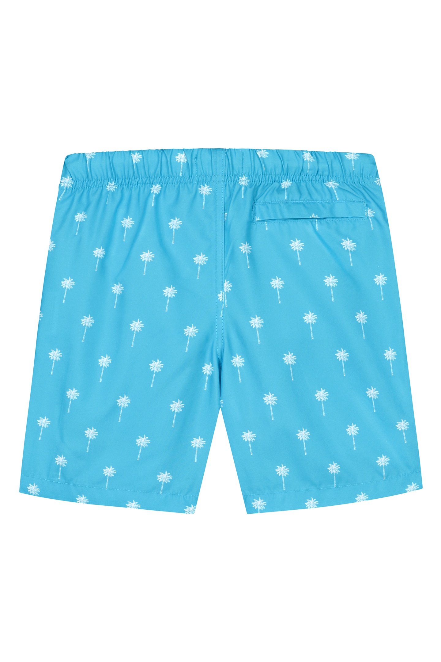 BOYS SWIM SHORTS SHIWI SCRATCH PALM RIVER BLUE 1
