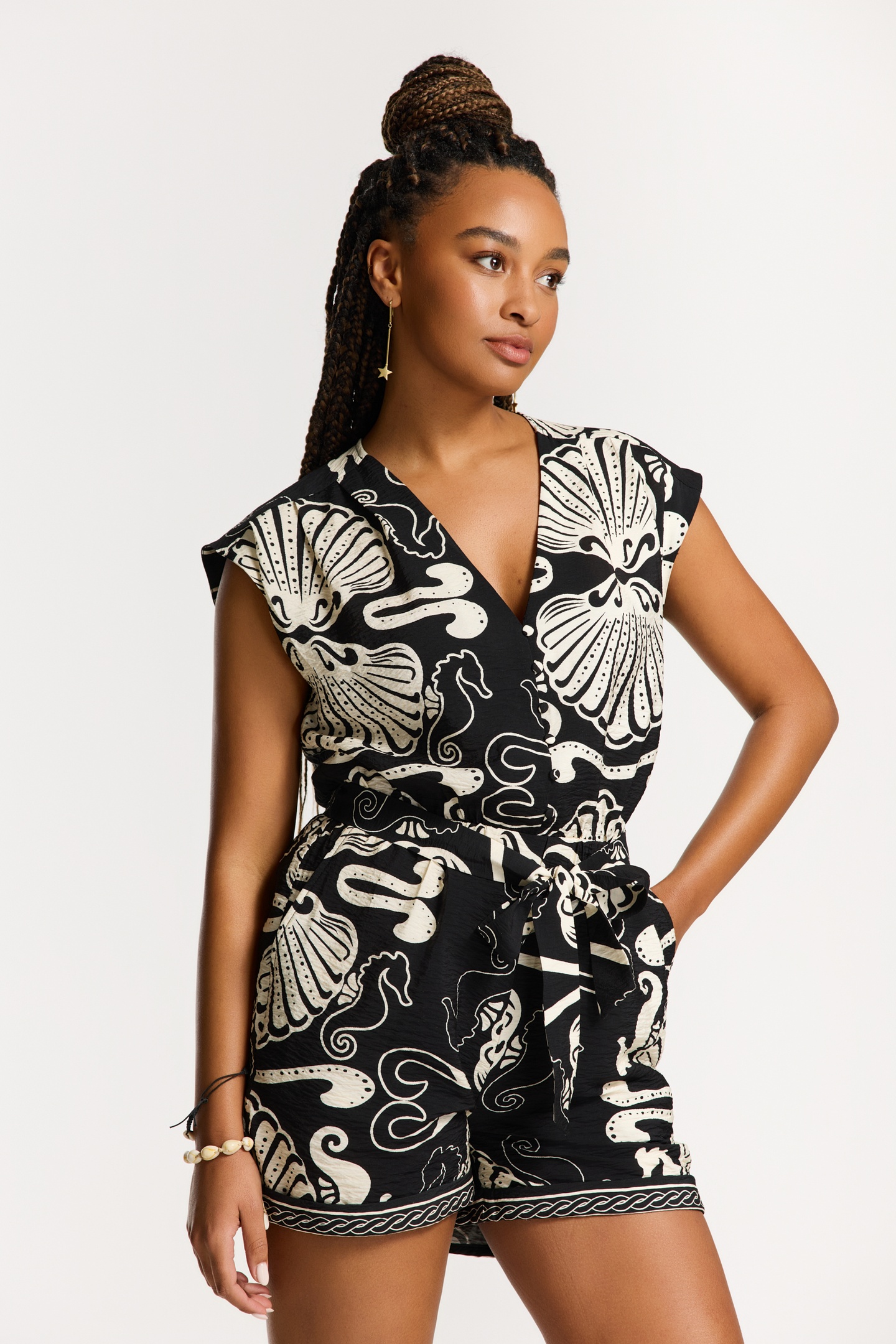 FAYE JUMPSUIT SEA PEARL BLACK SEA PEARL 5