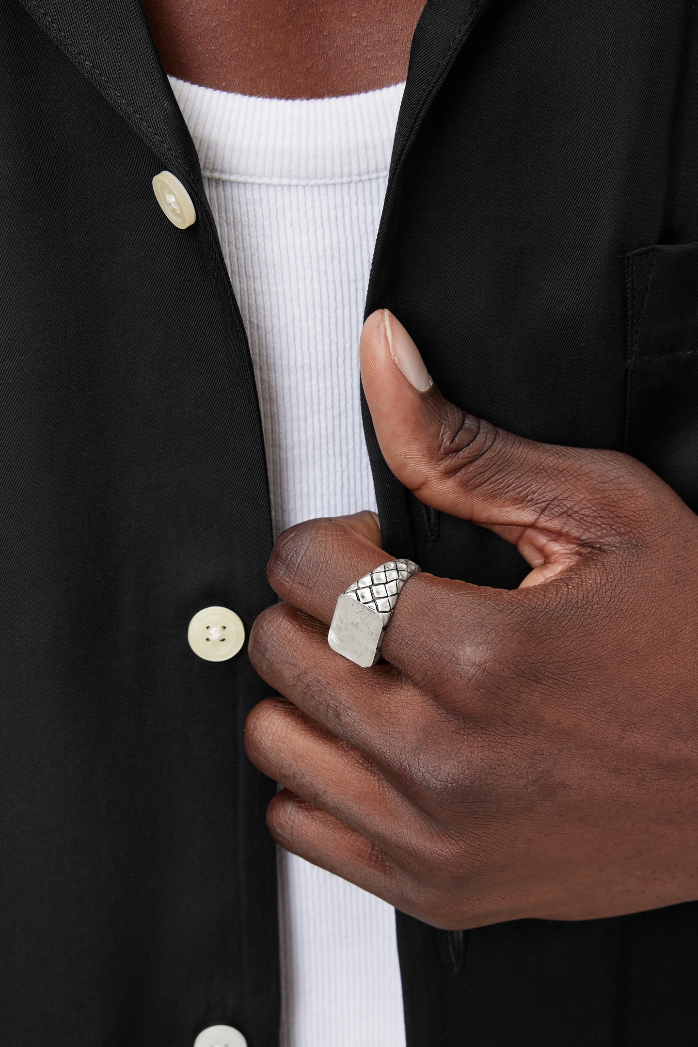 CARTER SIGNET RING WARM SILVER 4