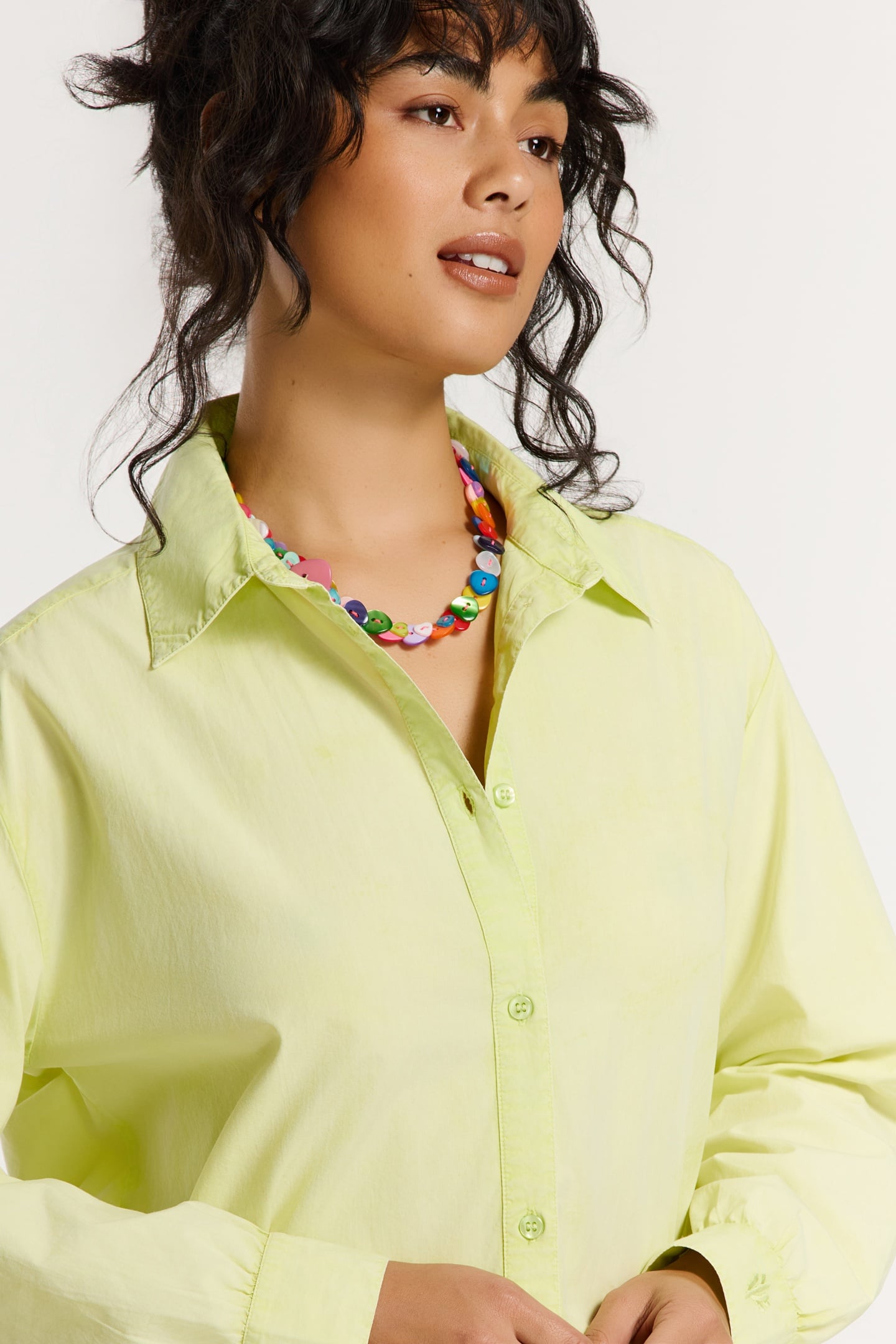 EVIE BLOUSE GREEN LIGHT LIME 10