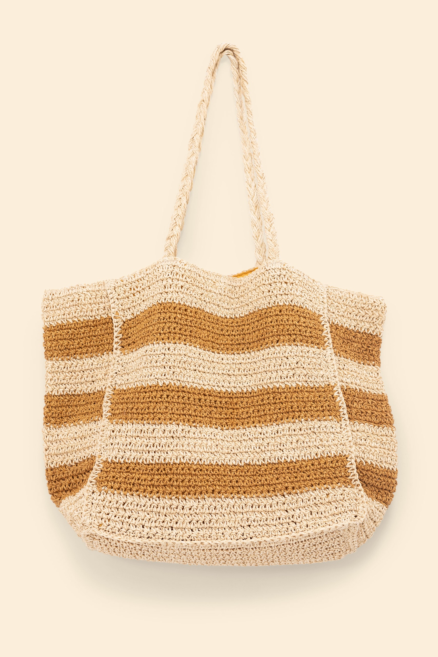 PALM STRIPED THE BAG OCHRE 2
