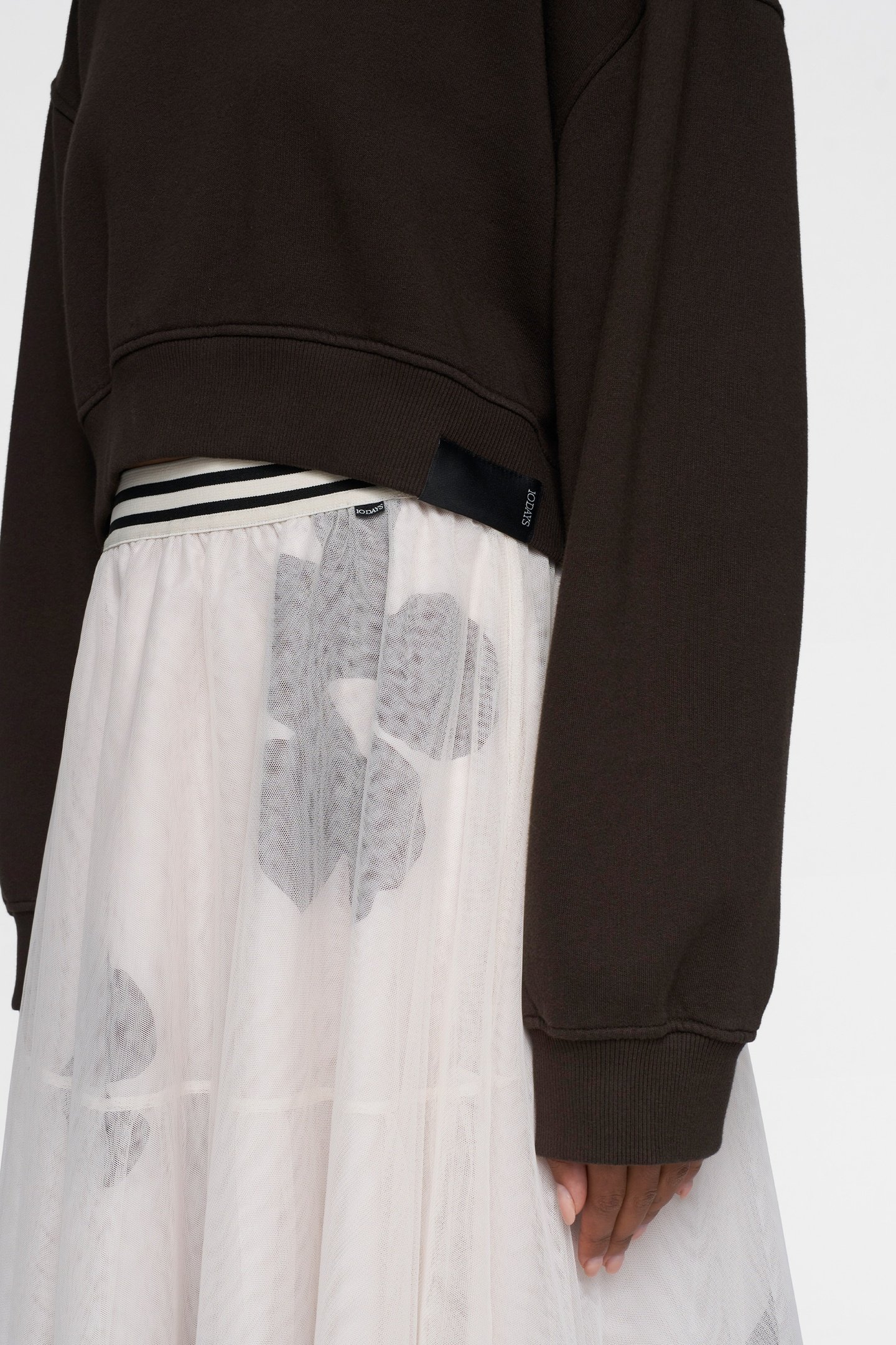 TULLE SKIRT FLOWER ECRU 7