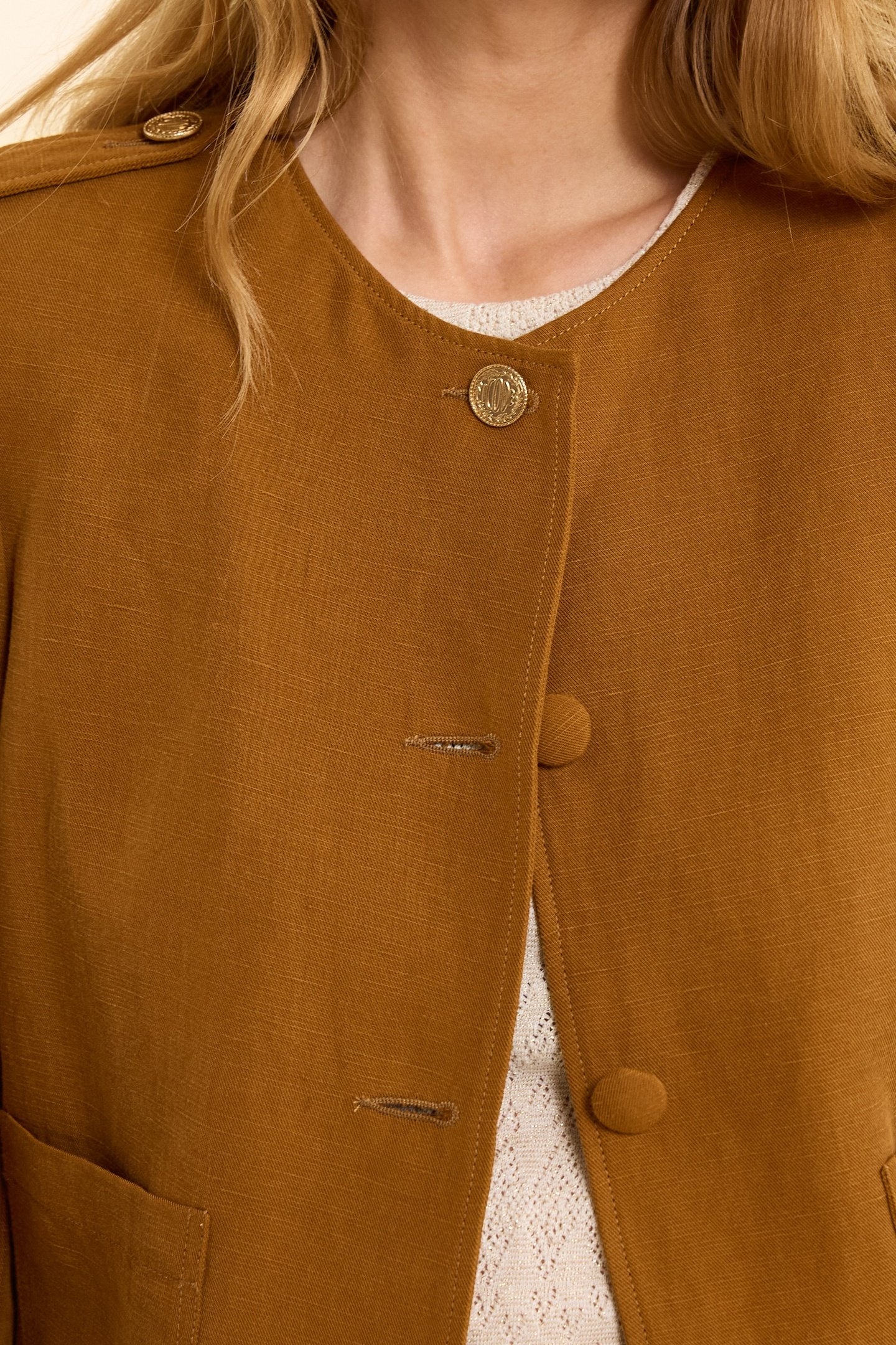 SHORT CAMEL SUIT JACKET CAMEL 8