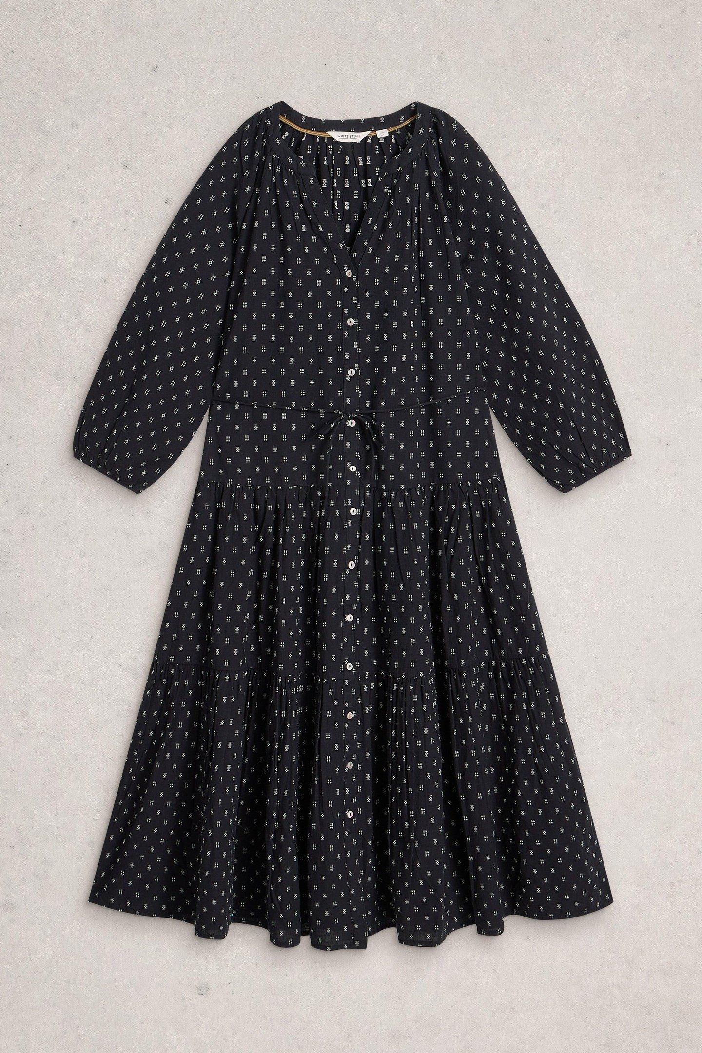 GINA MIDI DRESS BLACK MULTI 3