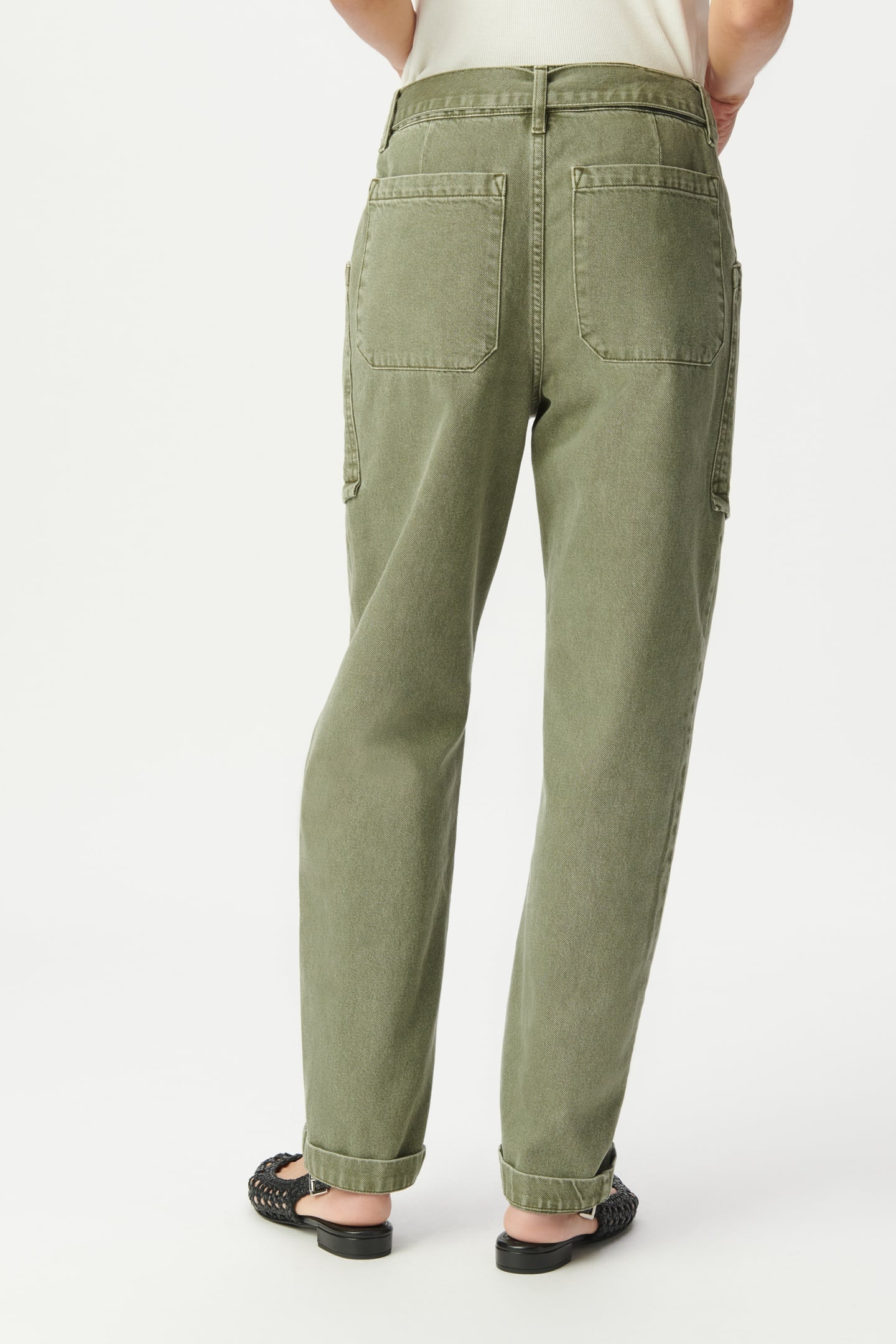 FADED KHAKI BATTLE JEANS WITH CARGO POCKETS 3