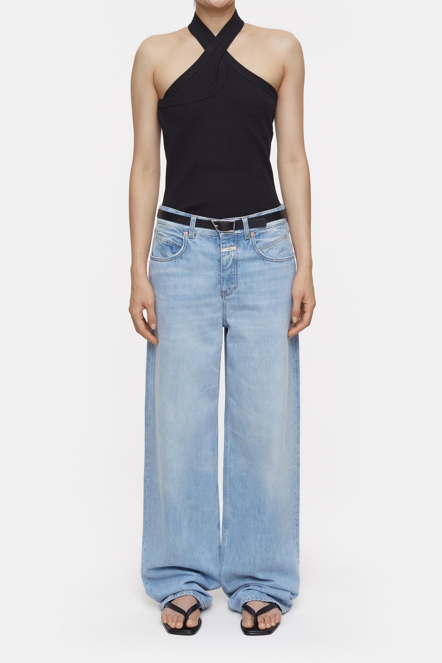 HALTER NECK TOP T-SHIRTS BLACK 1