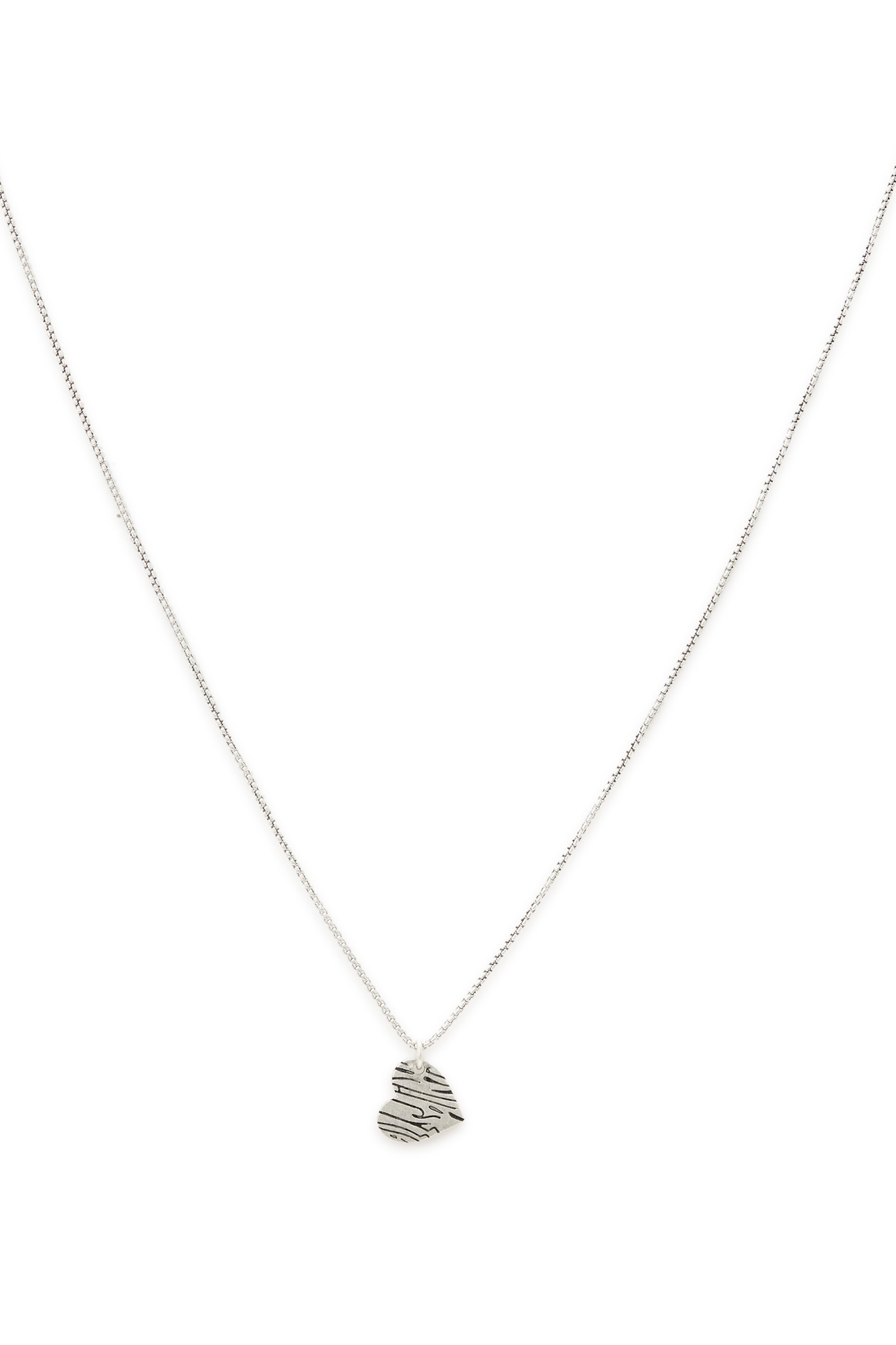 BYRON HEART NECKLACE WARM SILVER 1