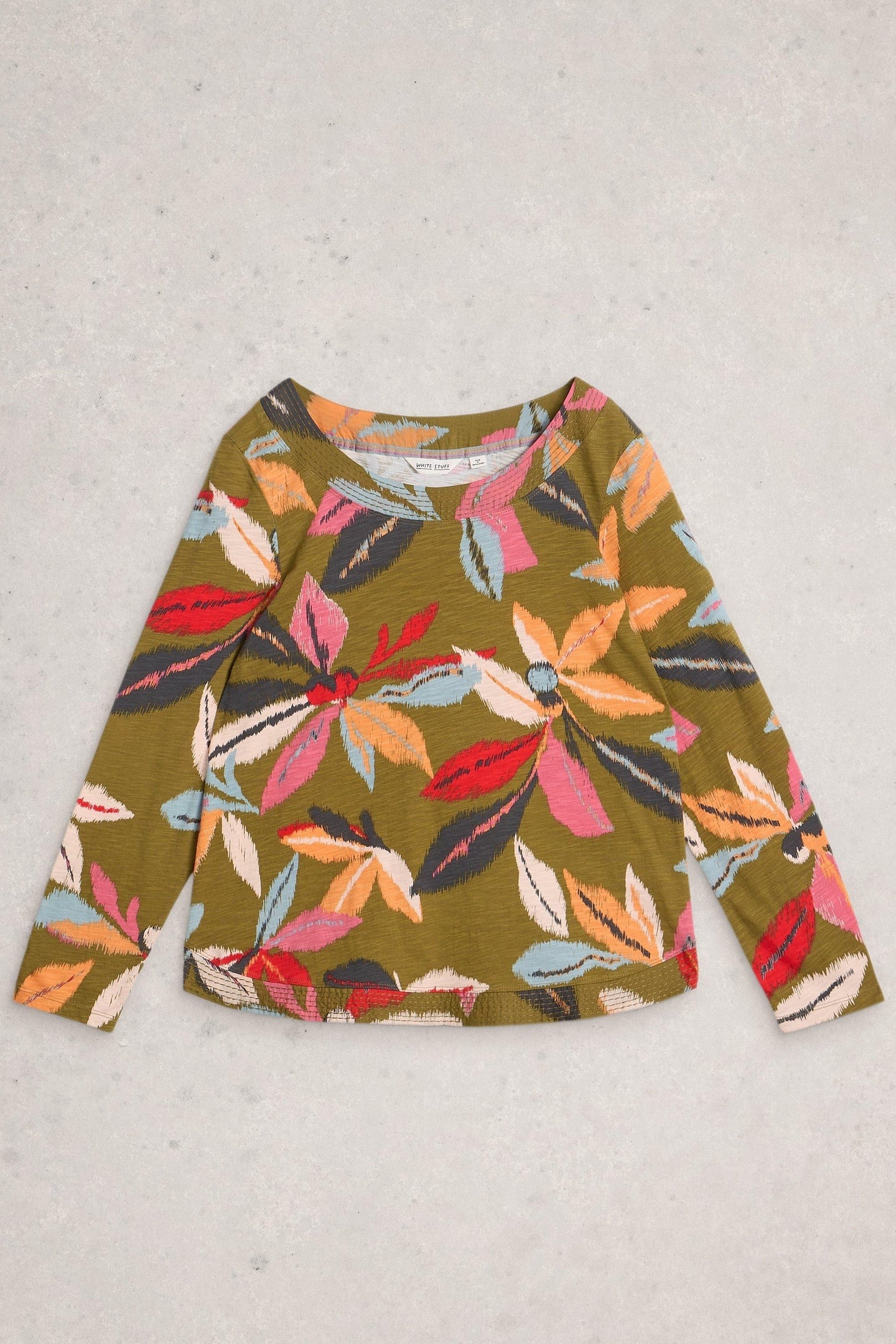 WEAVER LS TEE KHAKI GREEN 3