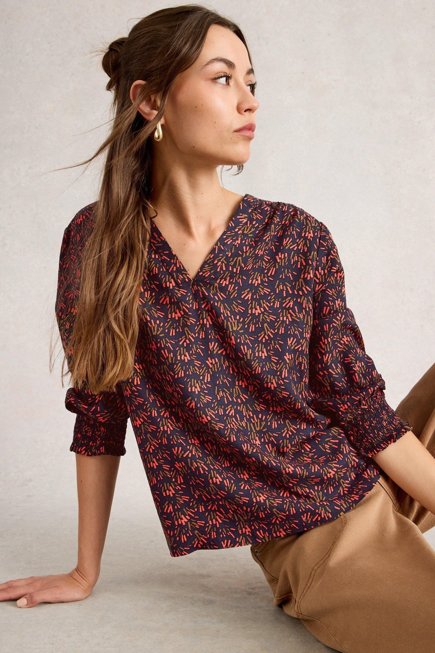 ELISA TOP NAVY MULTI 5