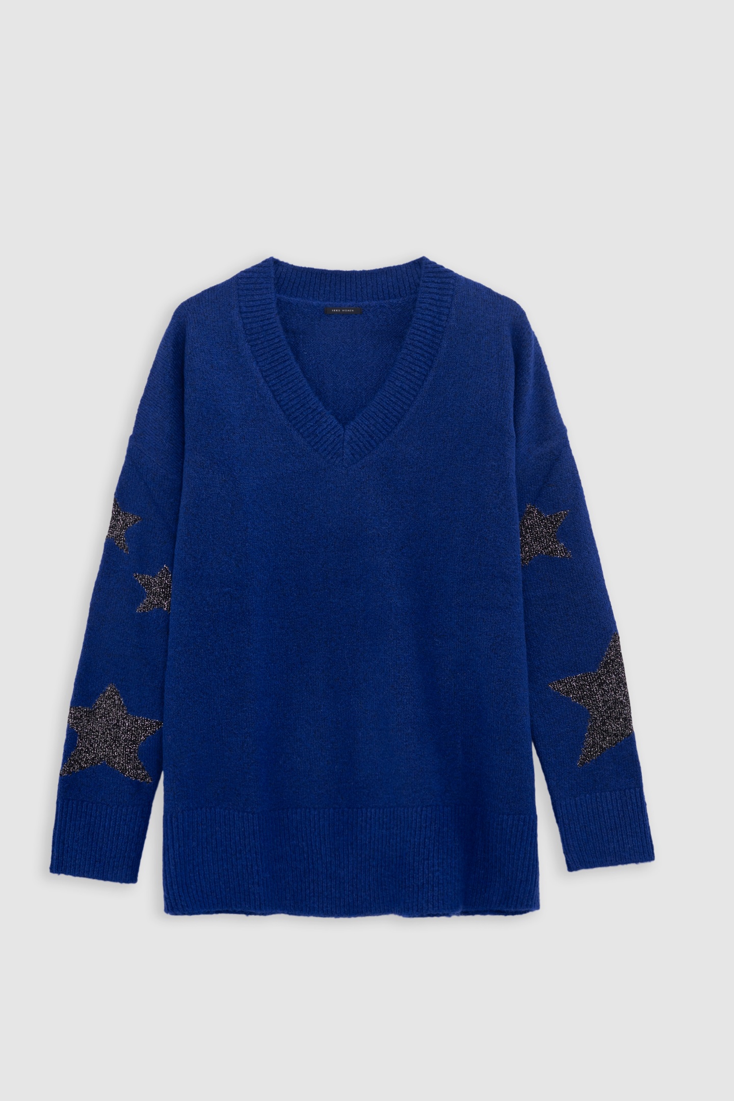 ELECTRIC BLUE STAR KNIT SWEATER 1
