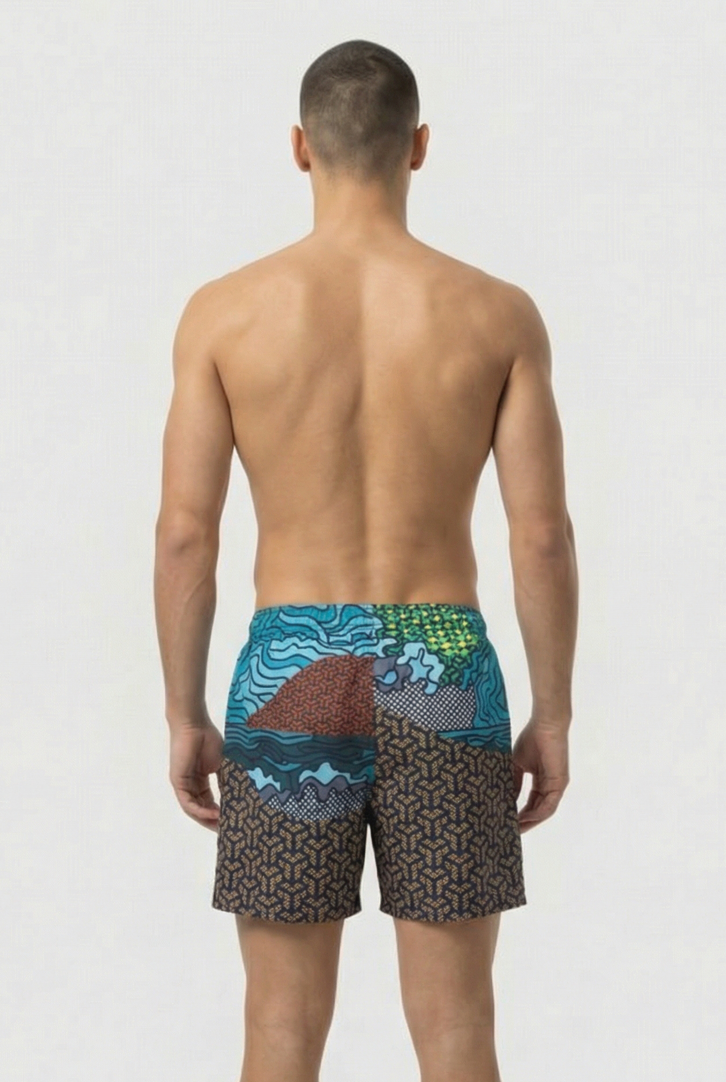 MEN'S BEACH BOXER PLACED SKY&BEACH 2