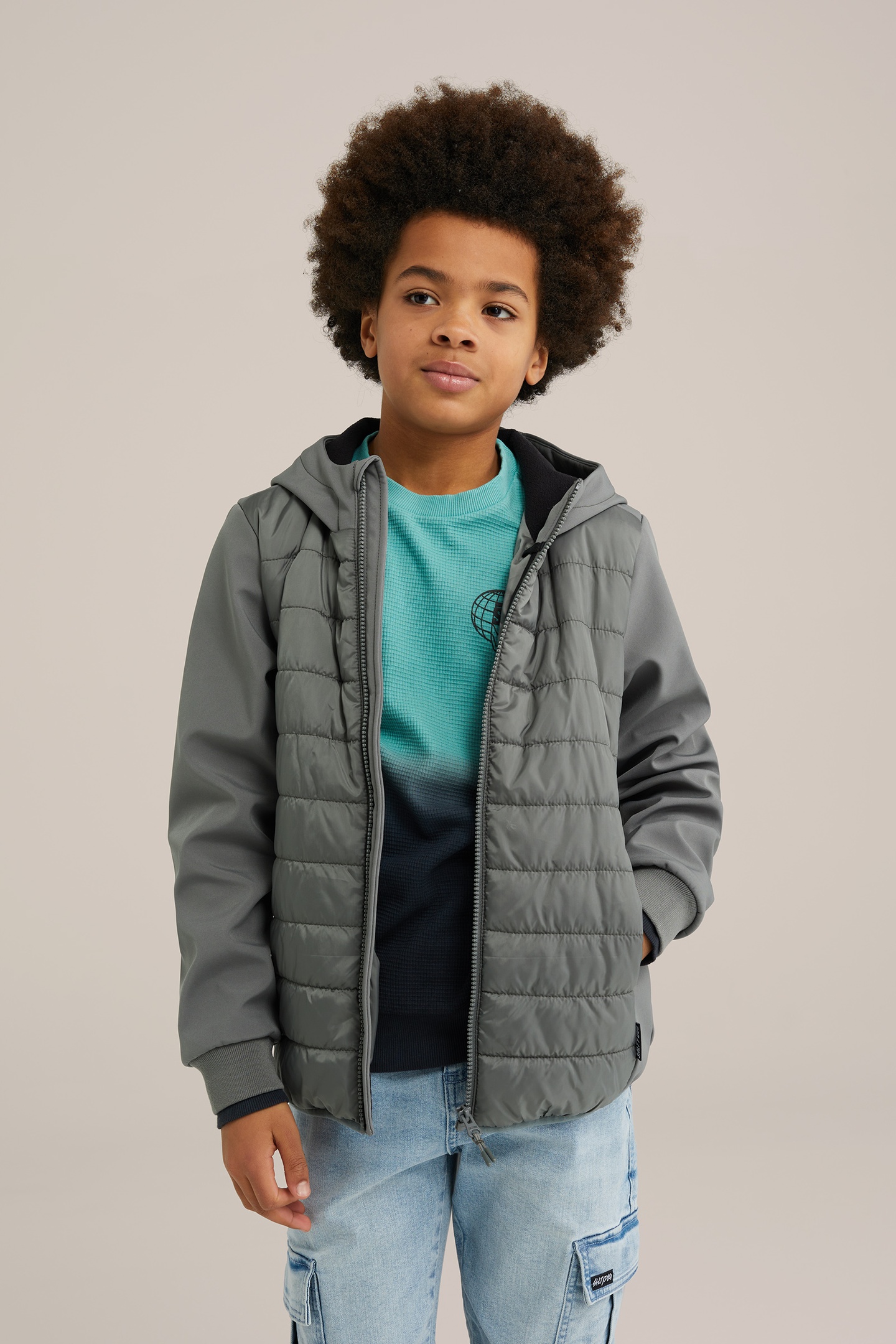 JACKET NORMAL LENGTH GREYISH GREEN 2