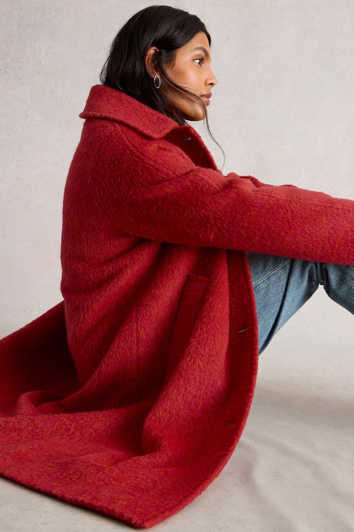 KELSEY WOOL BLEND COAT BRIGHT RED 5