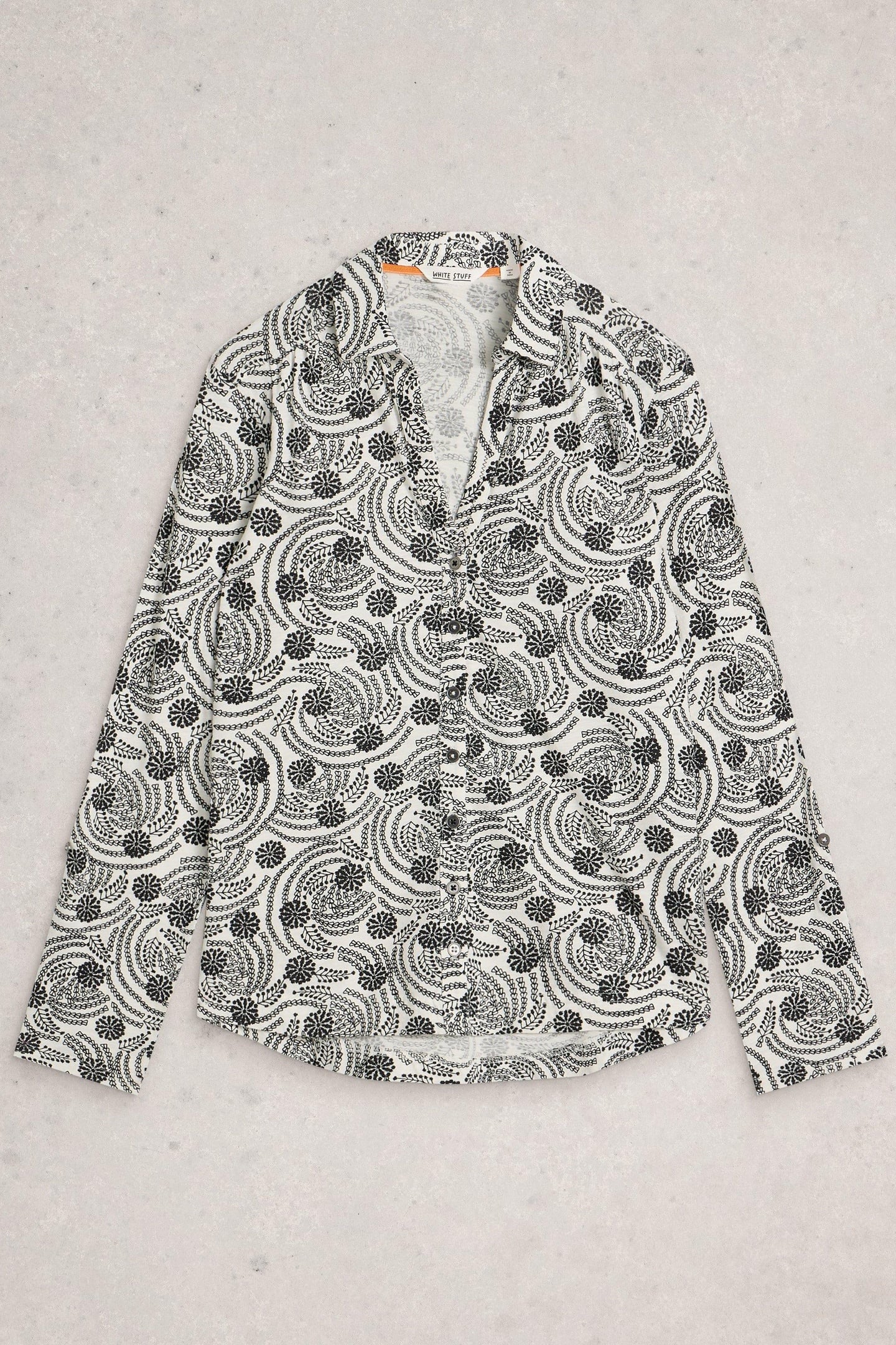 ANNIE JERSEY SHIRT WHITE PRINT 3