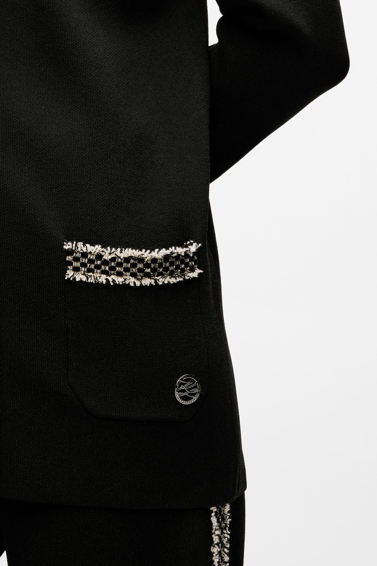 BLACK BOUCLE DETAIL CARDIGAN 6