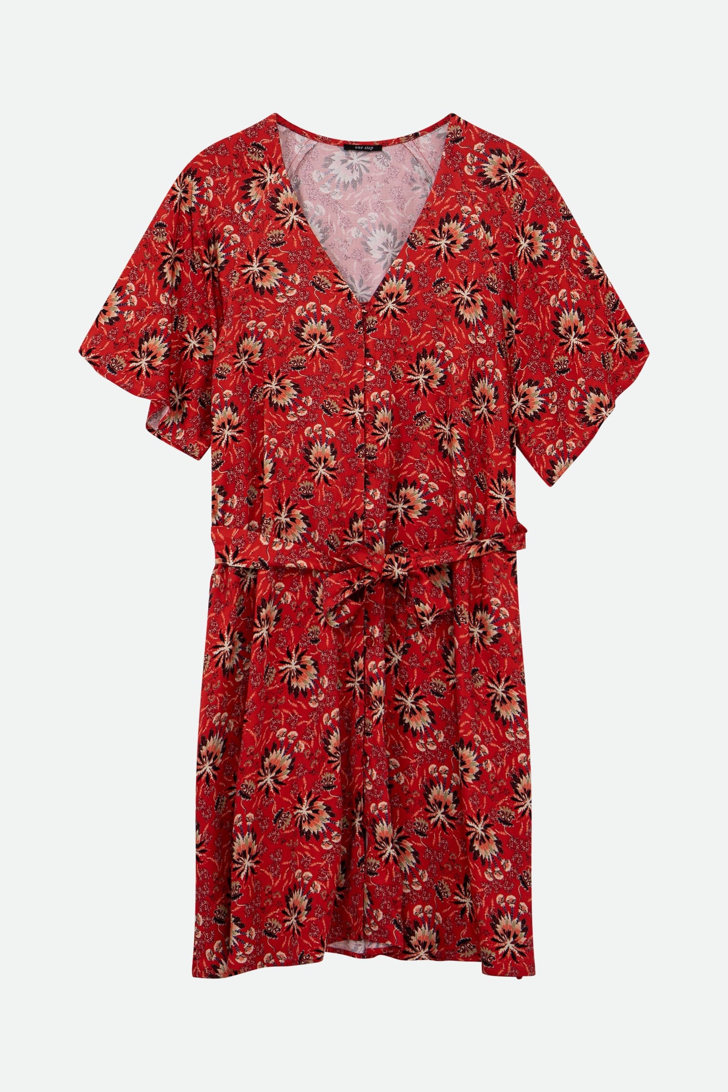 RADKA - ORANGE FLORAL PRINT SUMMER DRESS 7