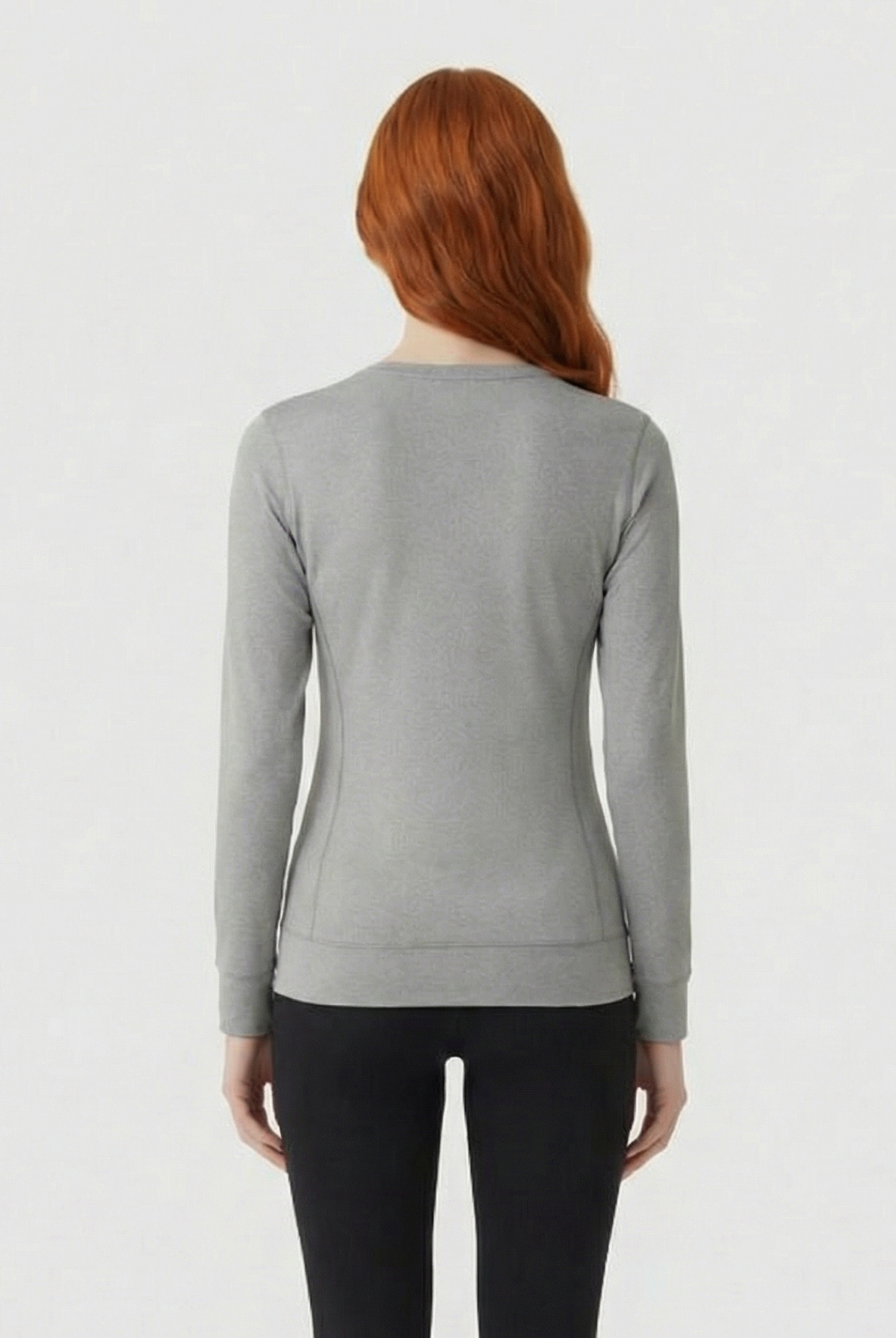 W ESSENTIAL CREW SWEAT MEDIUM GREY MELANGE 2