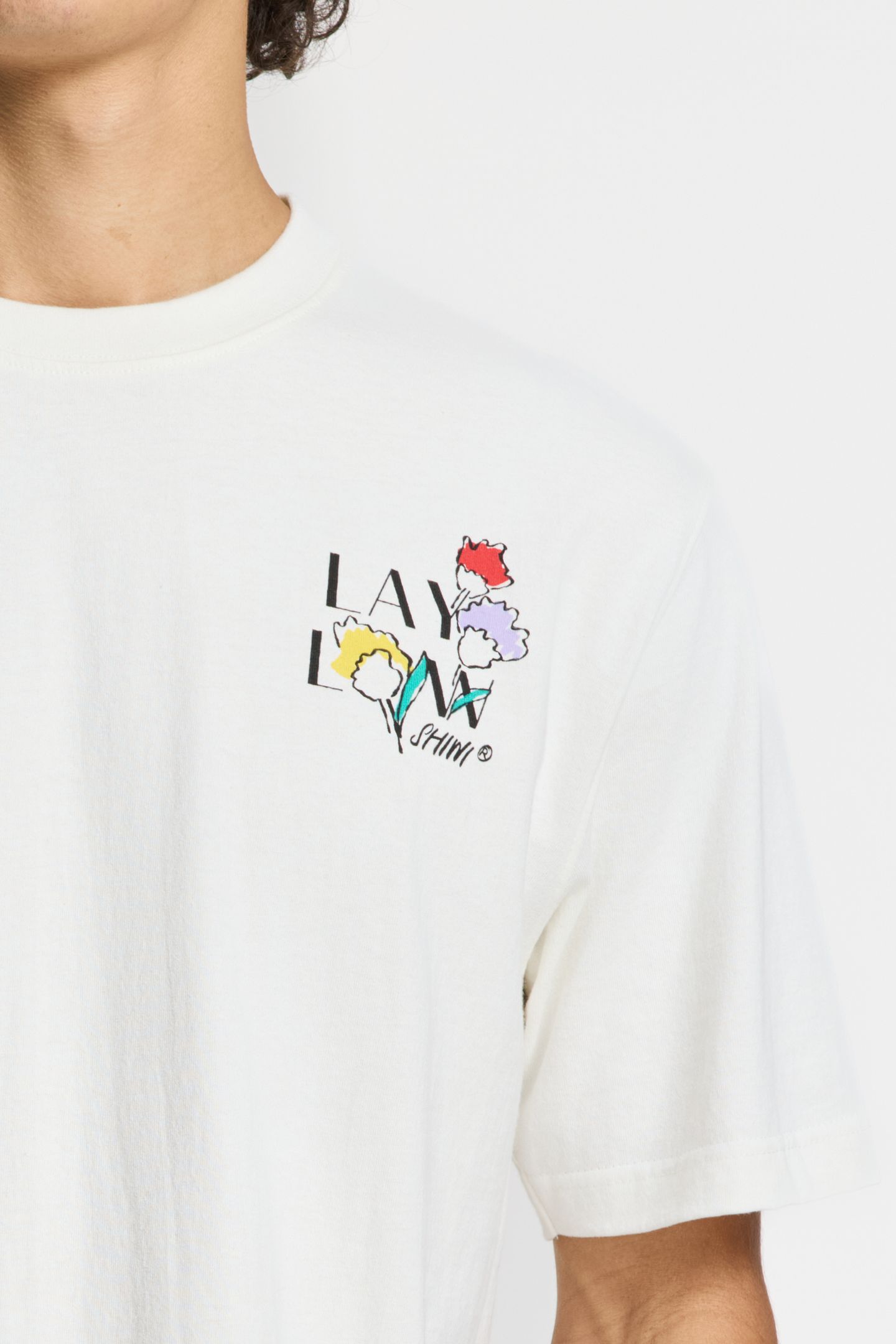 FINN RELAXED T-SHIRT SKETCHED FLOWERS WHITE 9