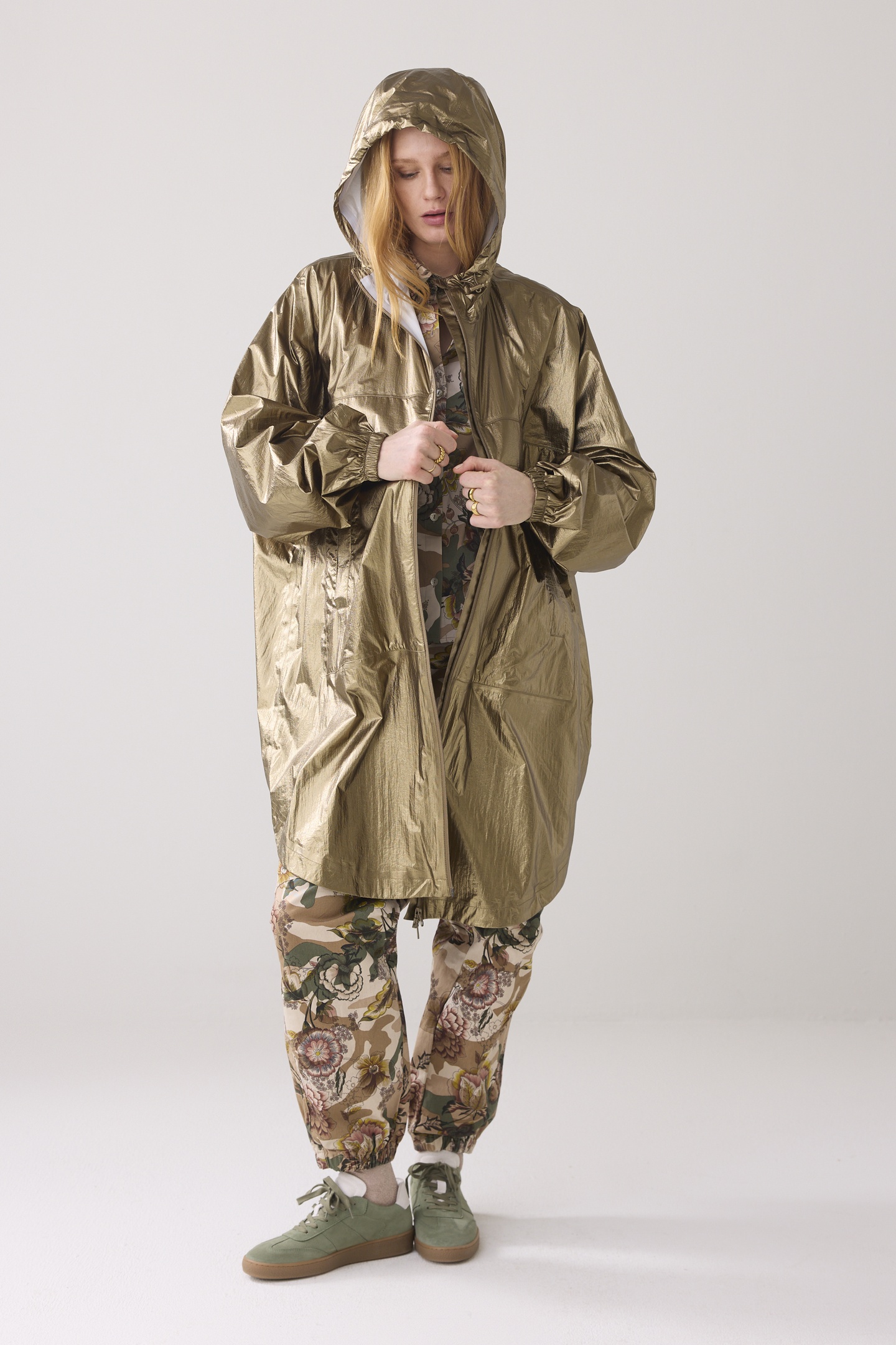 COAT METALLIC RAIN COMBAT GREEN 2
