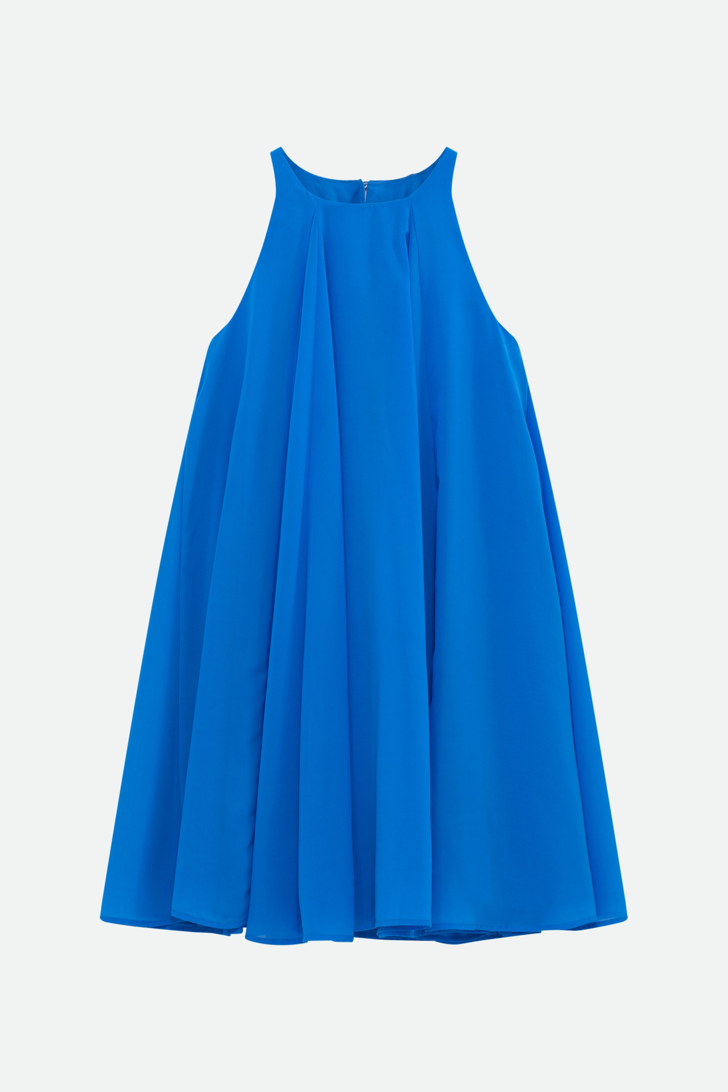 REMO - BLUE CHIFFON PLEATED DRESS 2