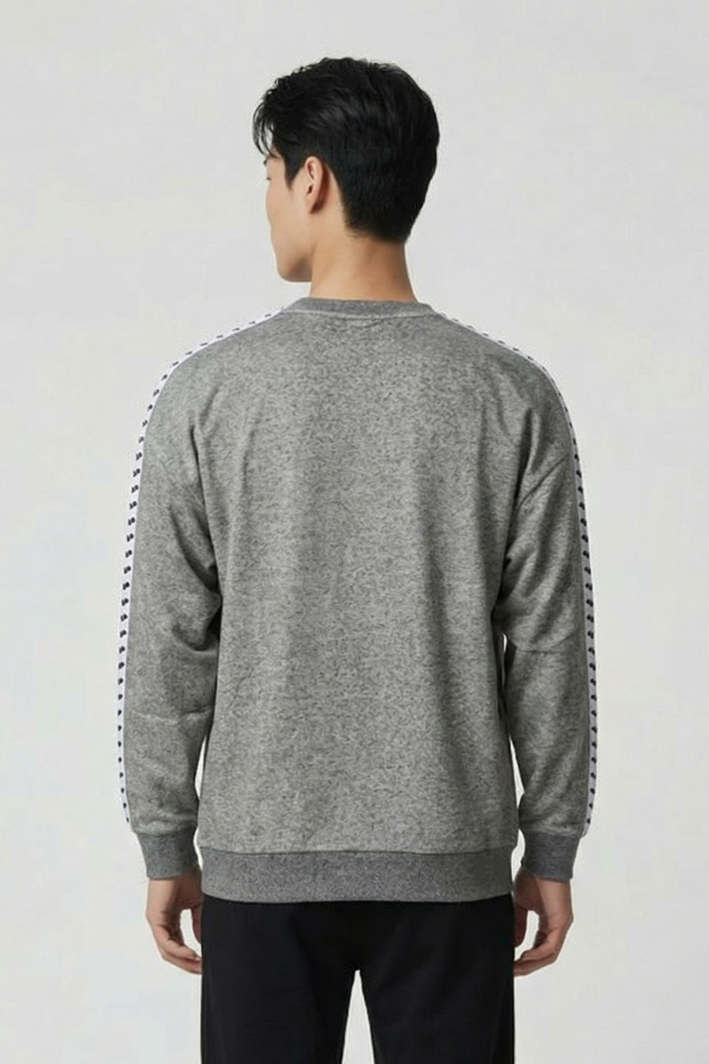 UNISEX SWEAT TEAM OVERSIZE DARK GREY MELANGE WHITE BL 3