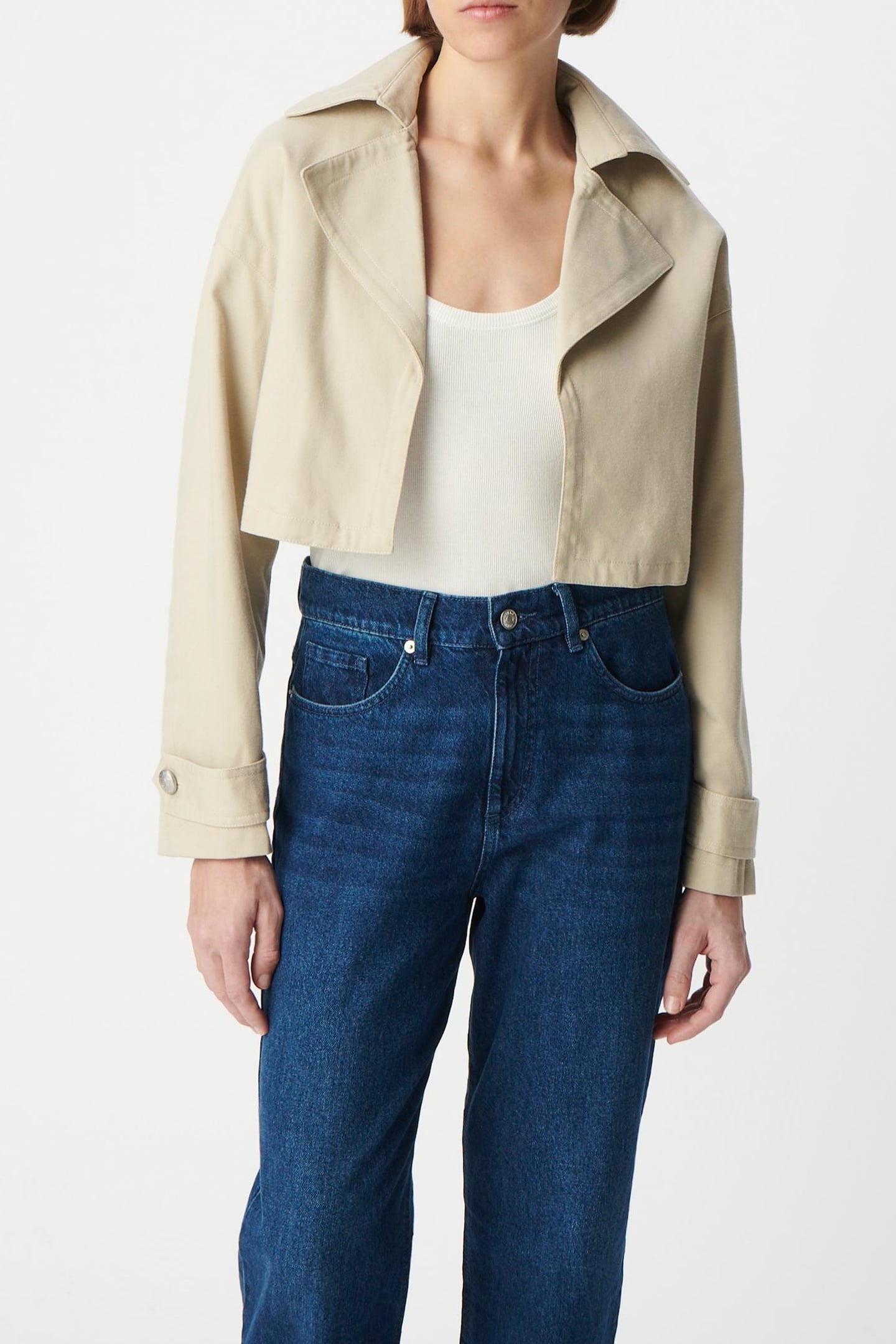 BEIGE 2-IN-1 TRENCH COAT WITH REMOVABLE JACKET 3