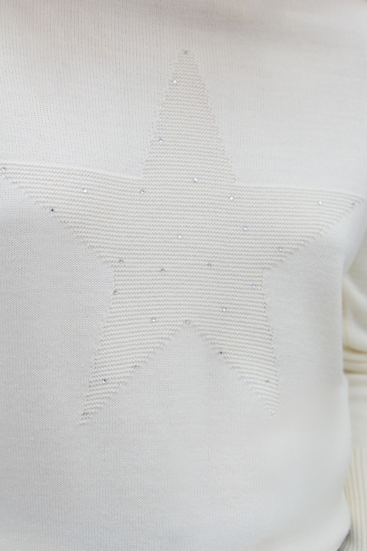 ECRU STAR KNIT SWEATER IKKS X DUVILLARD WOMAN 4